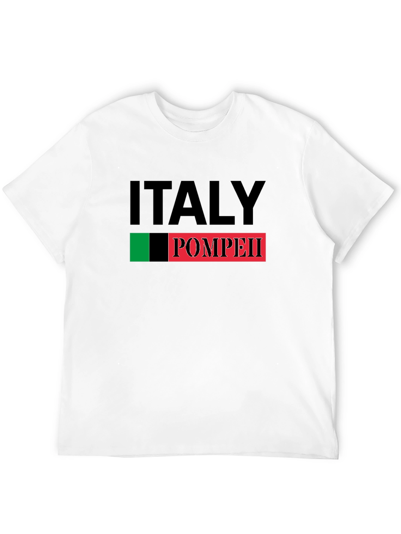Italy Pompeii Black Graphic T-Shirt