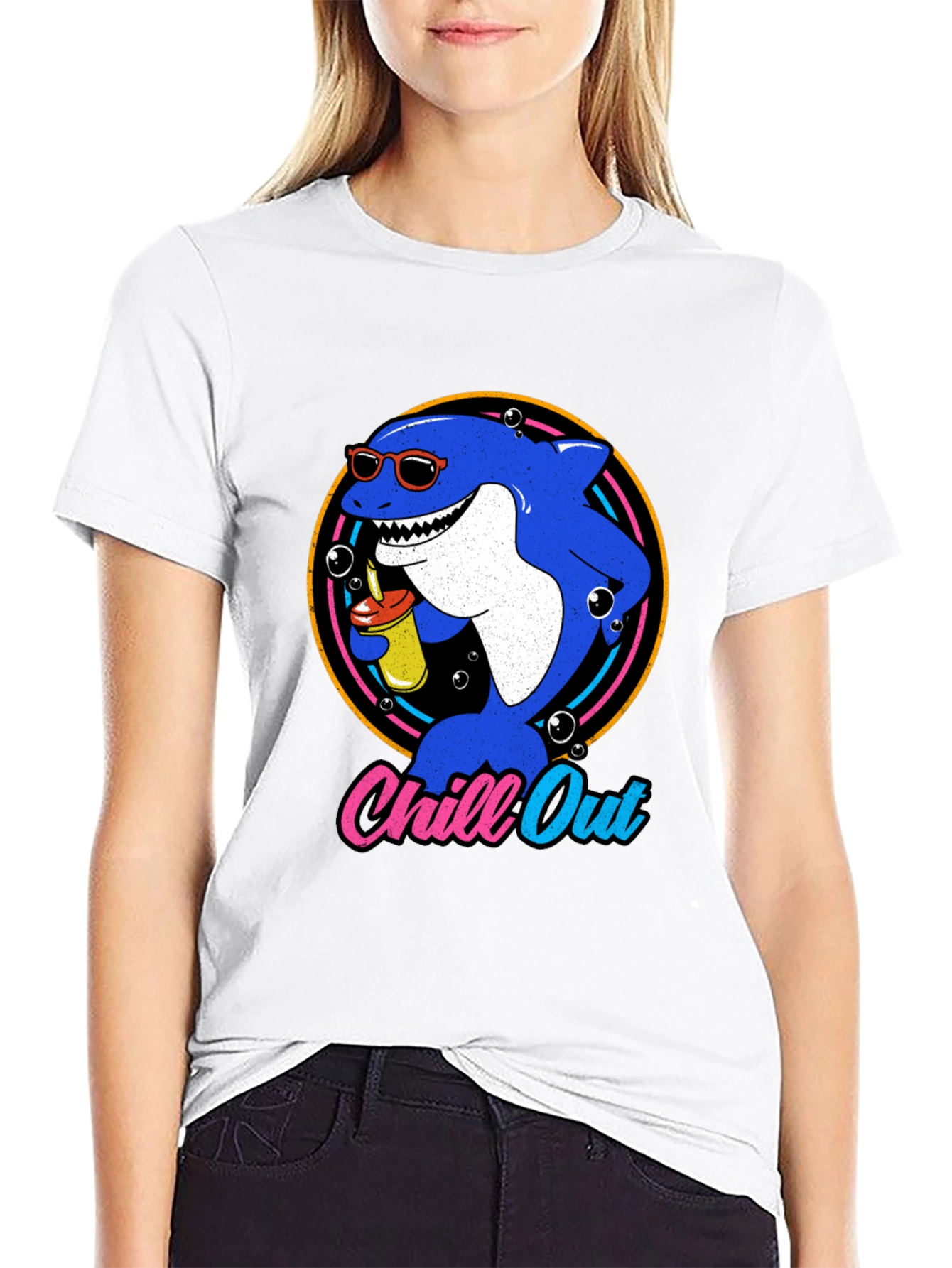 Chill Out Shark Graphic Tee