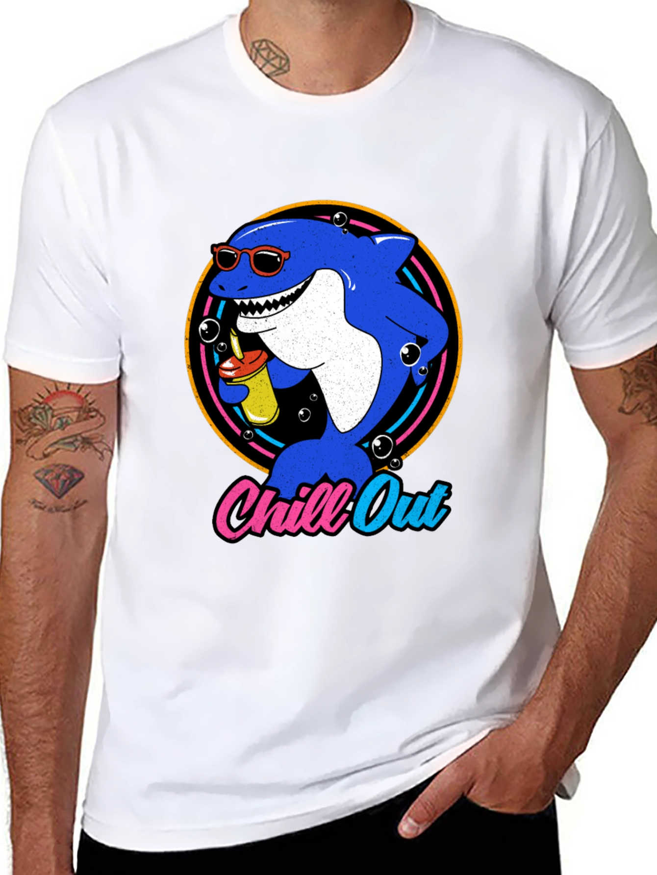 Chill Out Shark Graphic Tee
