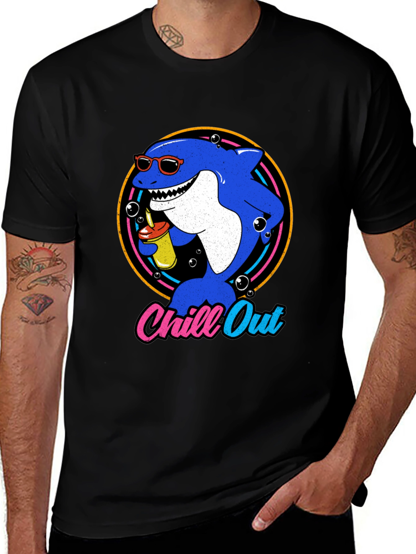 Chill Out Shark Graphic Tee