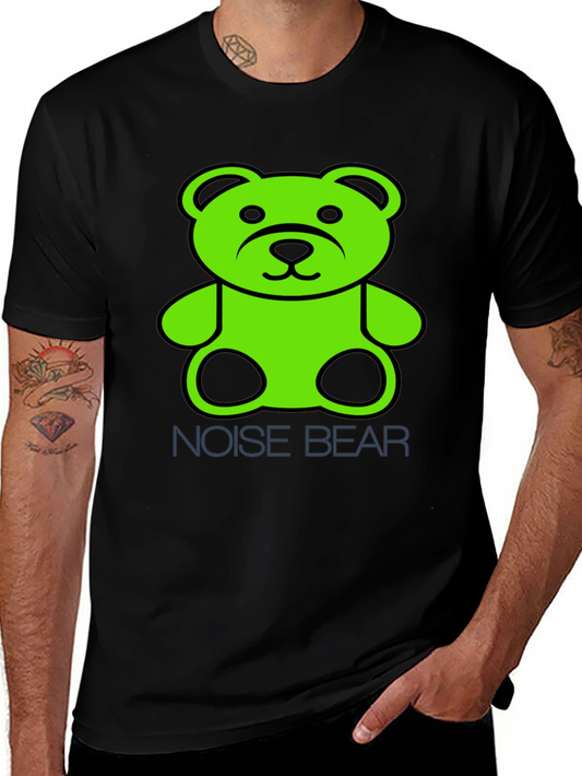 Noise Bear Graphic T-Shirt - Black Cotton Tee