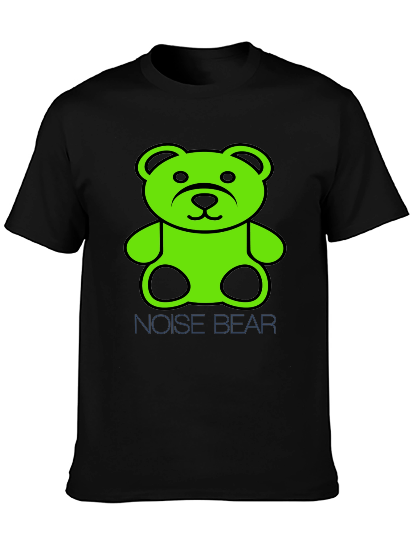 Noise Bear Graphic T-Shirt - Black Cotton Tee