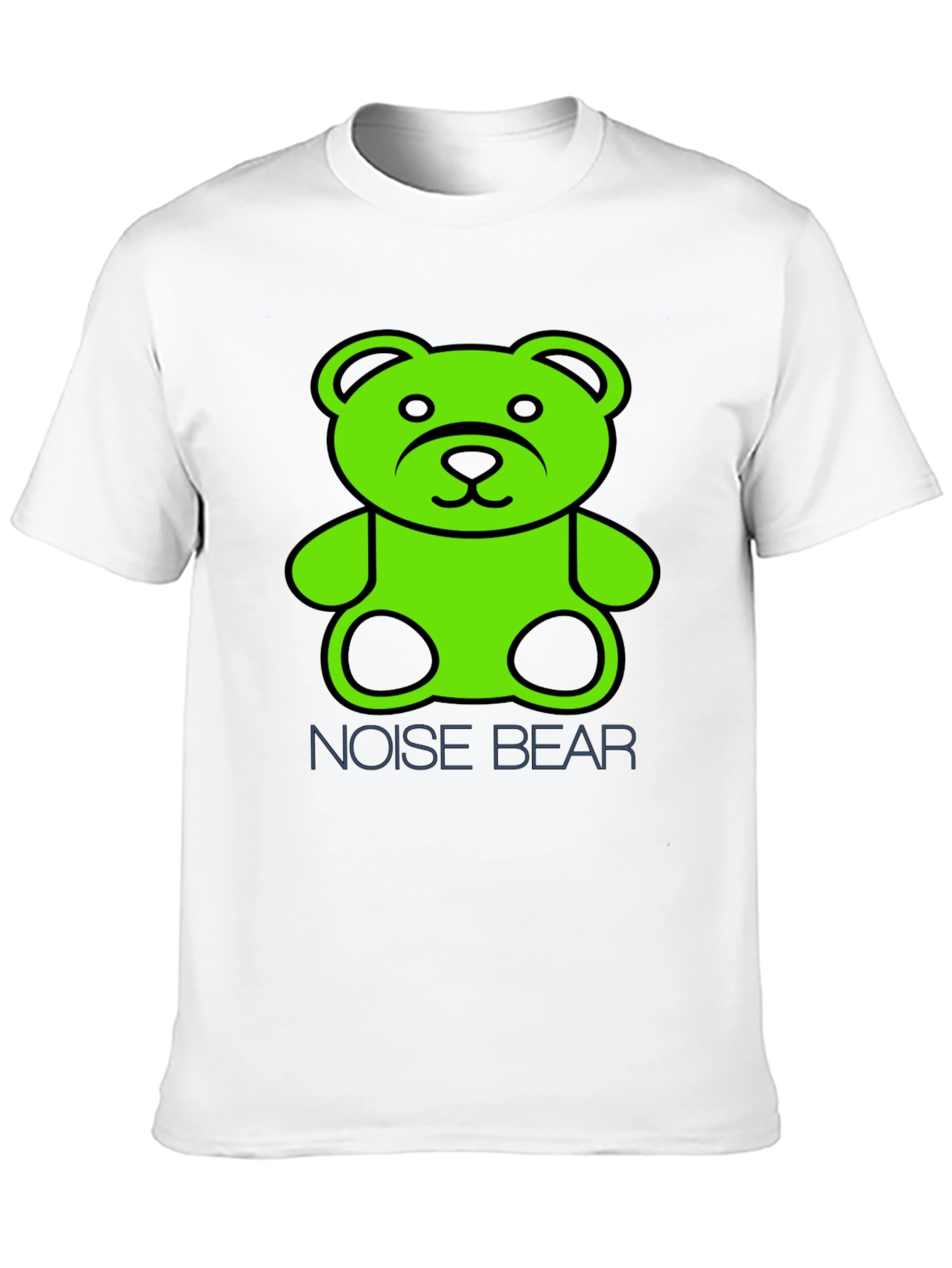 Noise Bear Graphic T-Shirt - Black Cotton Tee