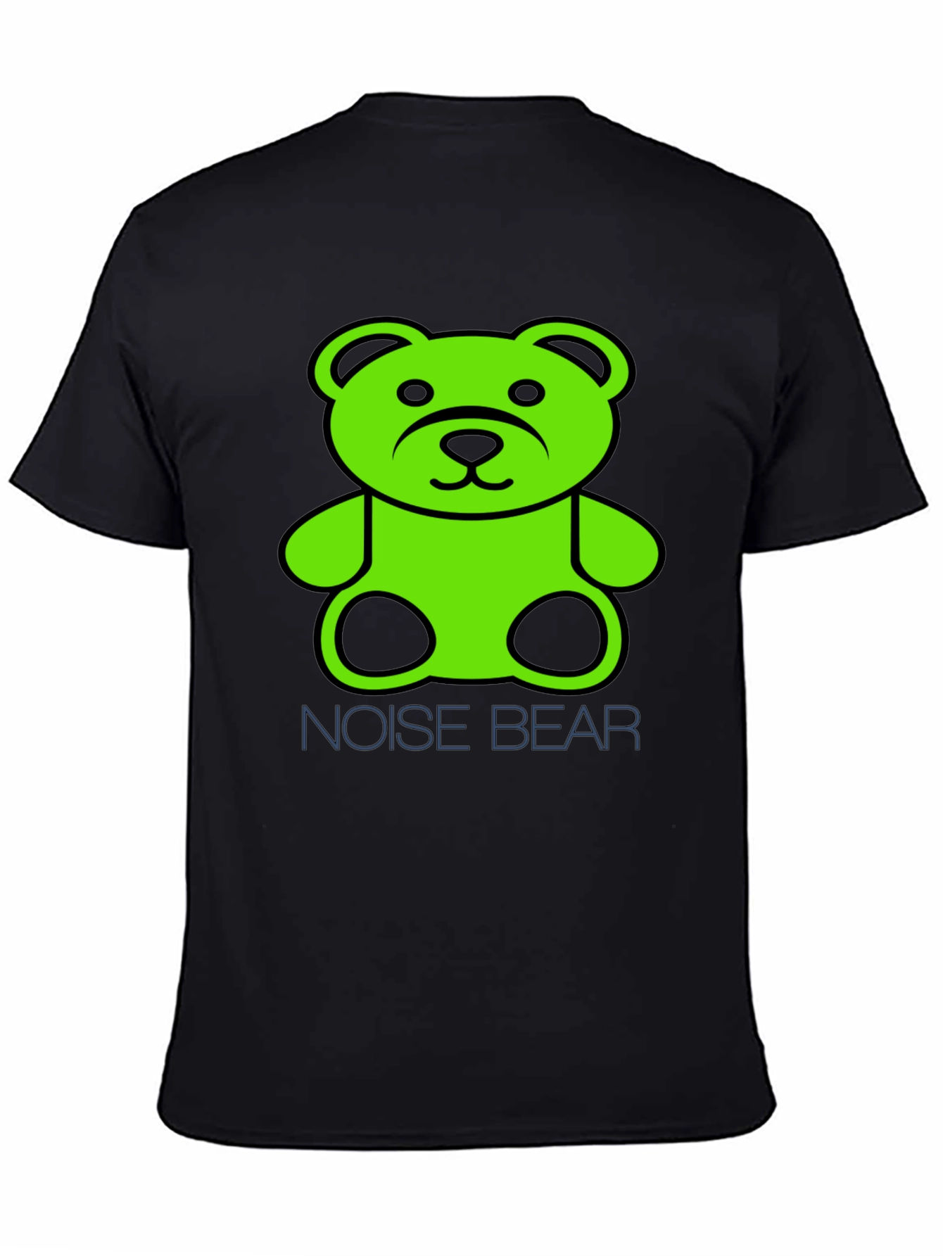 Noise Bear Graphic T-Shirt - Black Cotton Tee