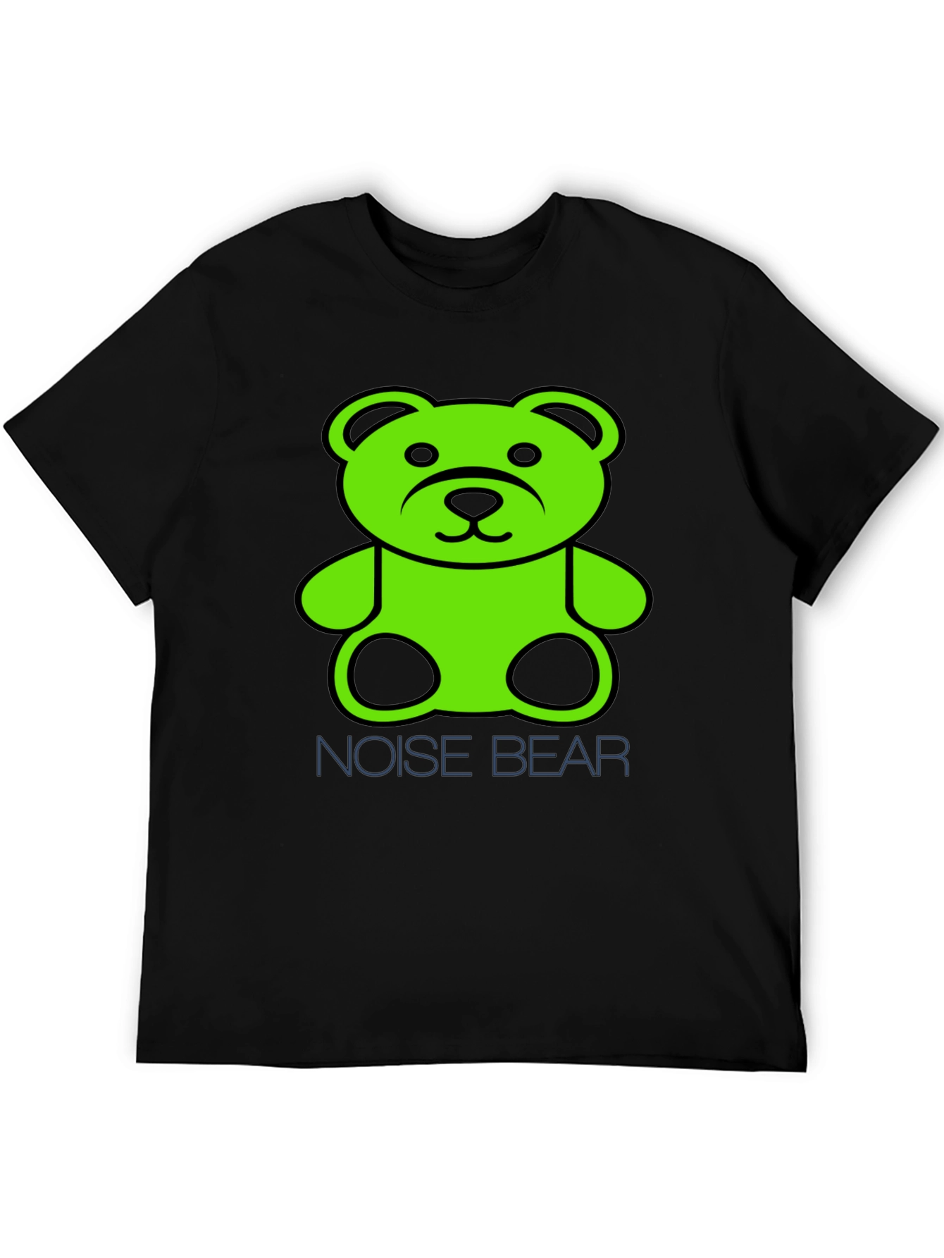 Noise Bear Graphic T-Shirt - Black Cotton Tee