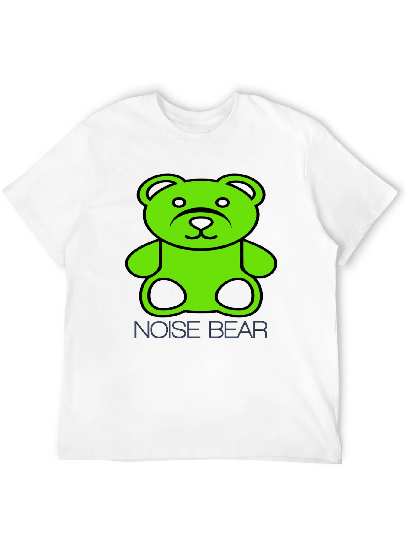 Noise Bear Graphic T-Shirt - Black Cotton Tee