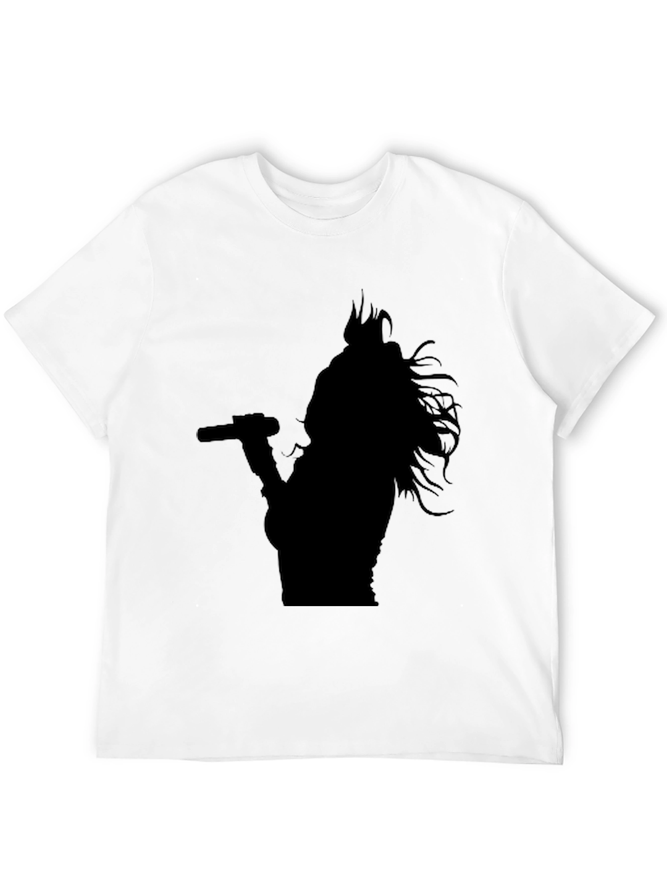 Black Silhouette Singer Graphic Tee