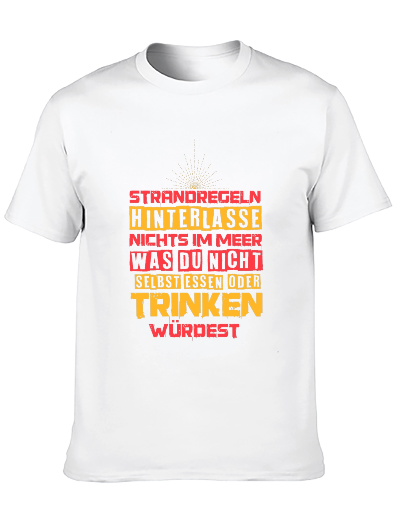 Strandregeln T-Shirt: Beach Rules Graphic Tee for Men