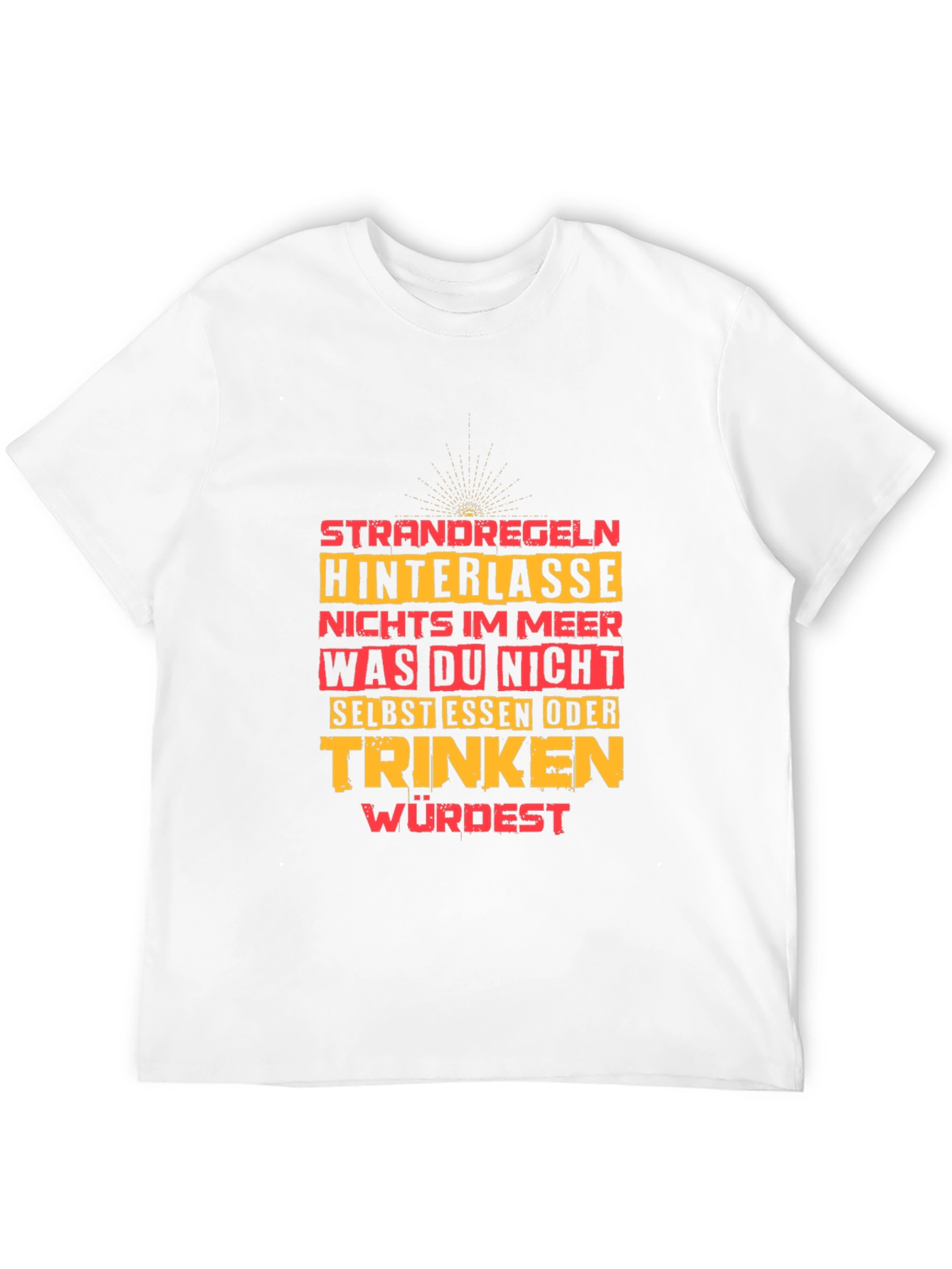 Strandregeln T-Shirt: Beach Rules Graphic Tee for Men