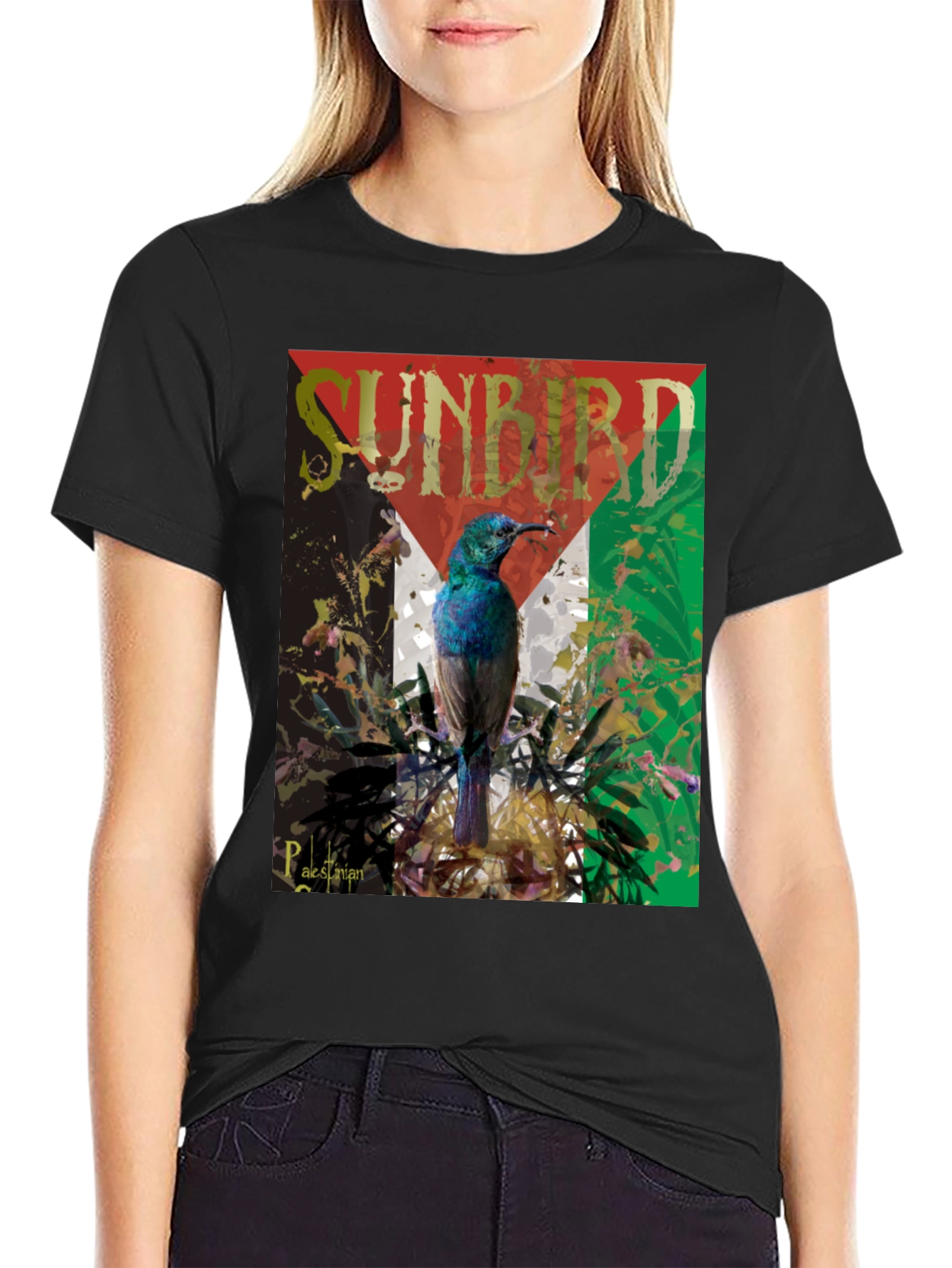 Sunbird Palestine Flag Graphic T-Shirt