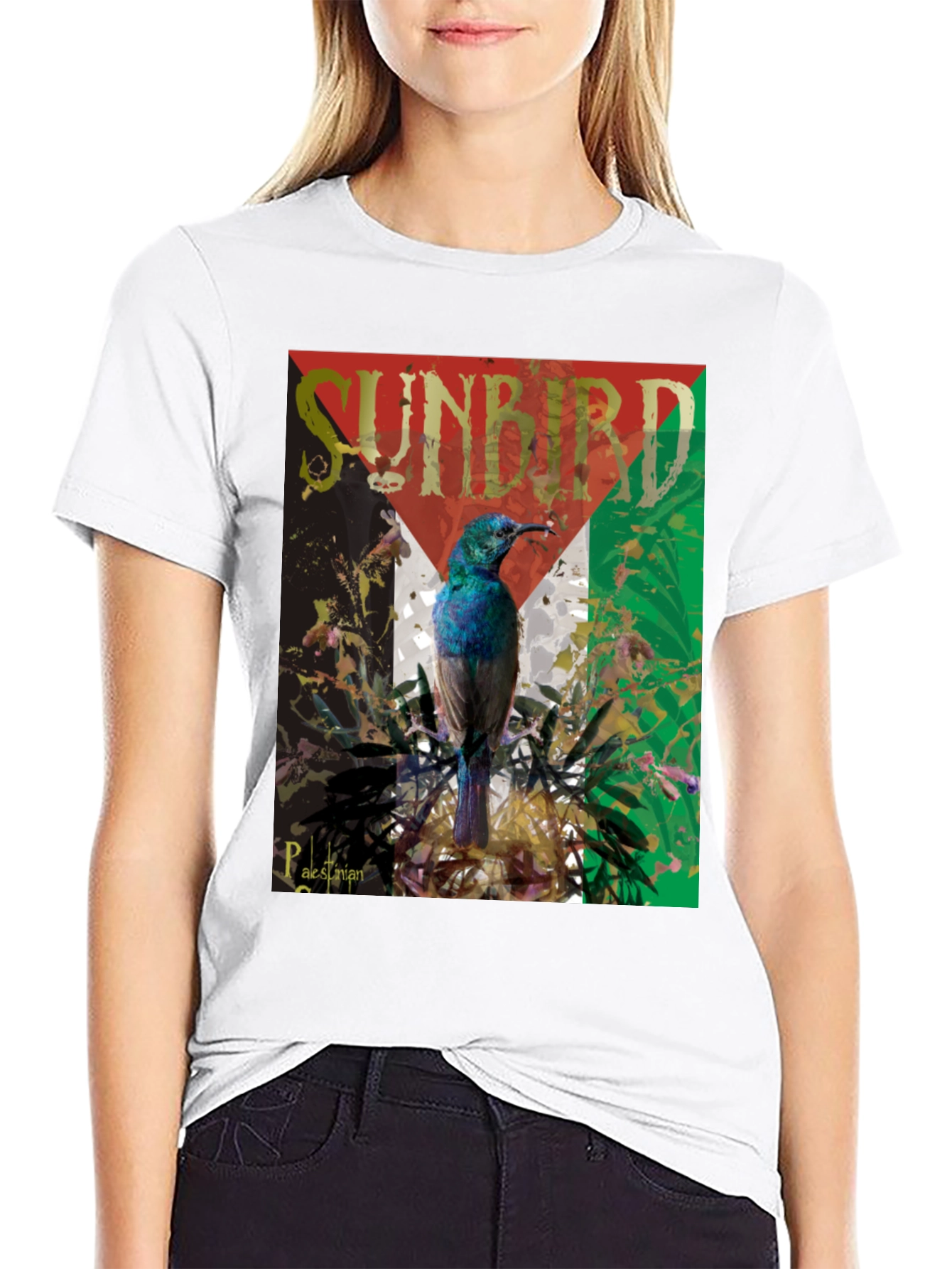 Sunbird Palestine Flag Graphic T-Shirt