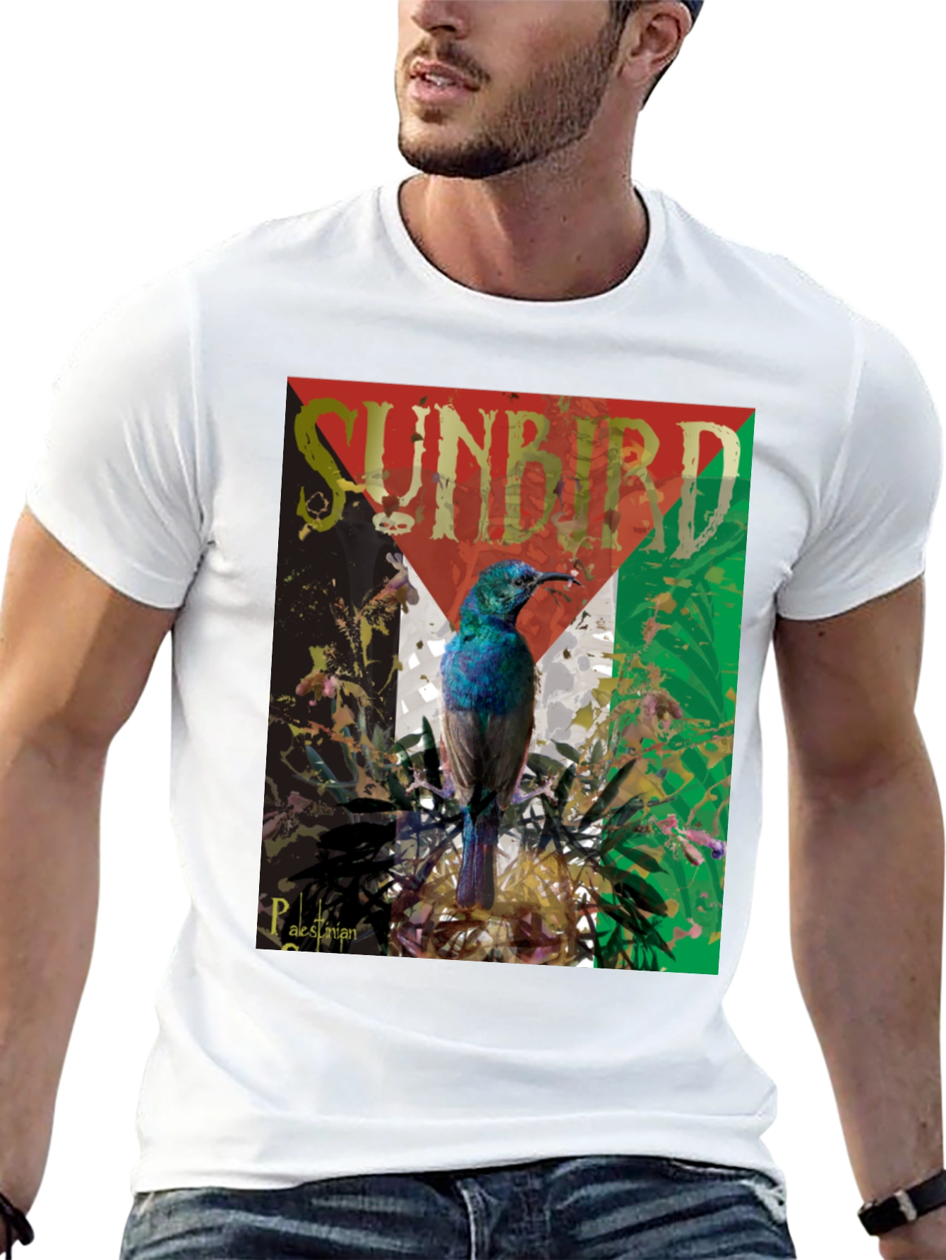 Sunbird Palestine Flag Graphic T-Shirt