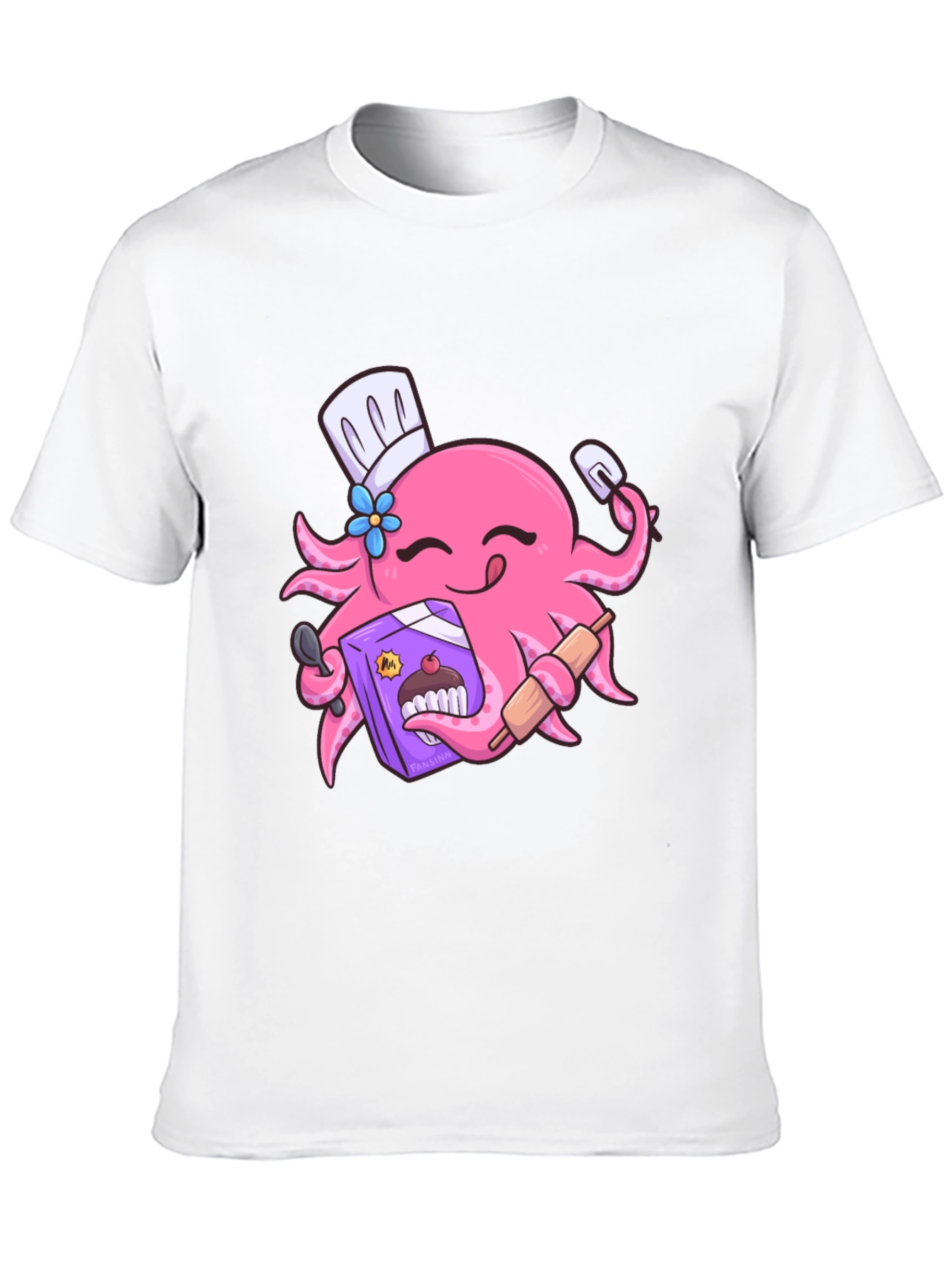 Octopus Baker T-Shirt - Funny Cartoon Graphic Tee