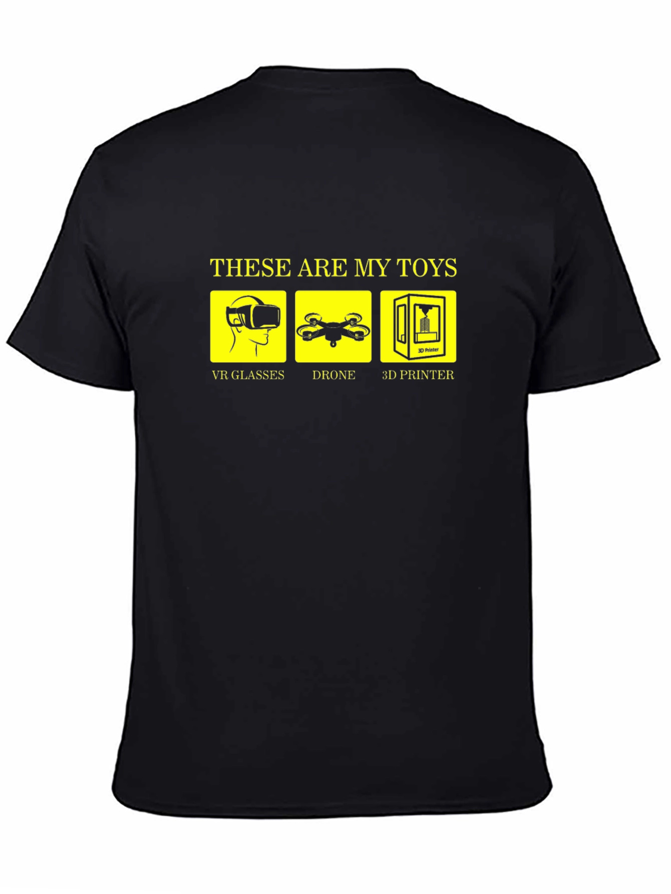 Geeky Gamer T-Shirt: VR Drone 3D Printer Toys