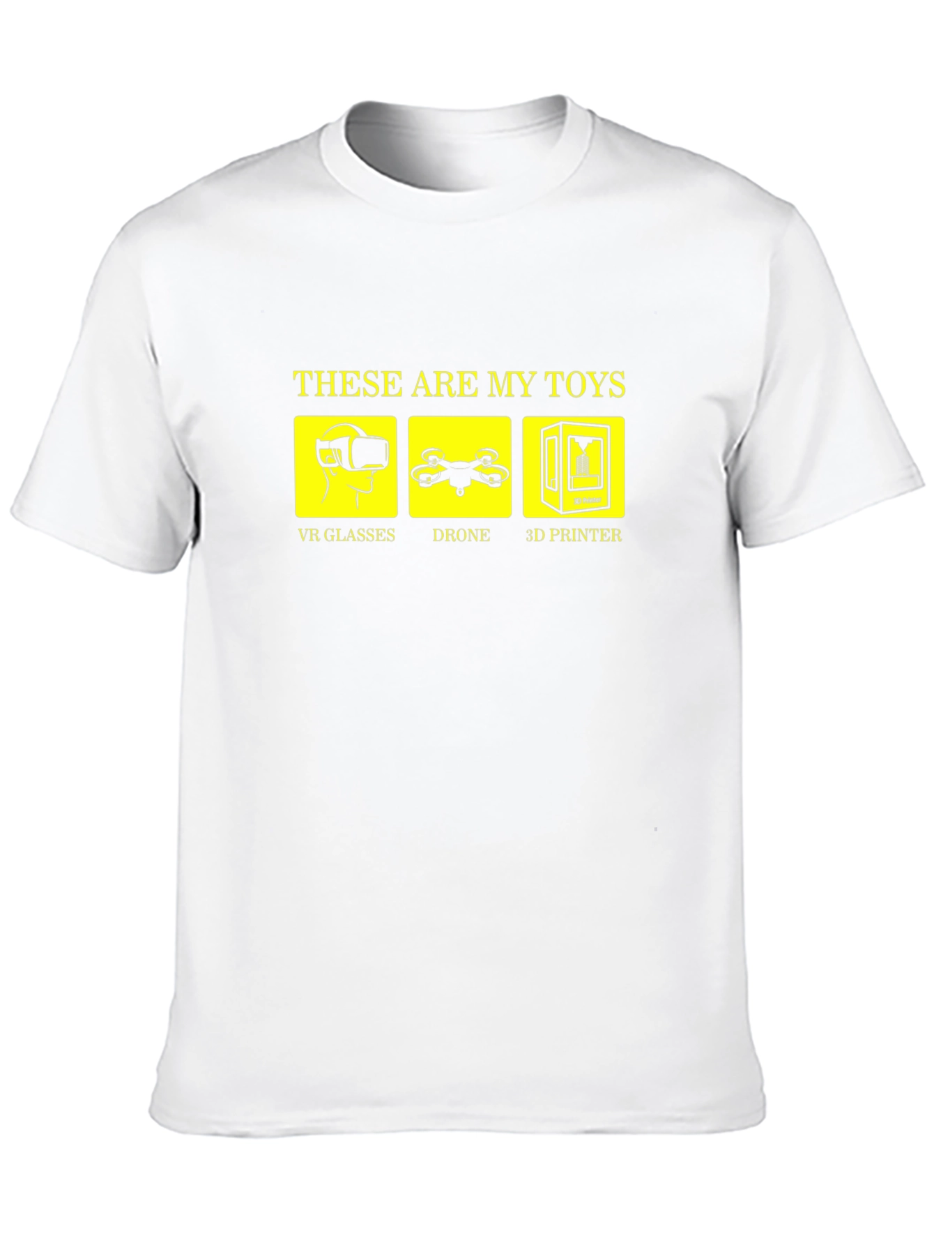 Geeky Gamer T-Shirt: VR Drone 3D Printer Toys
