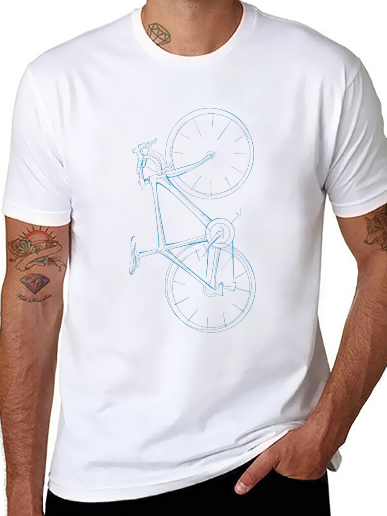 Bike Outline Graphic Tee - Classic Ride
