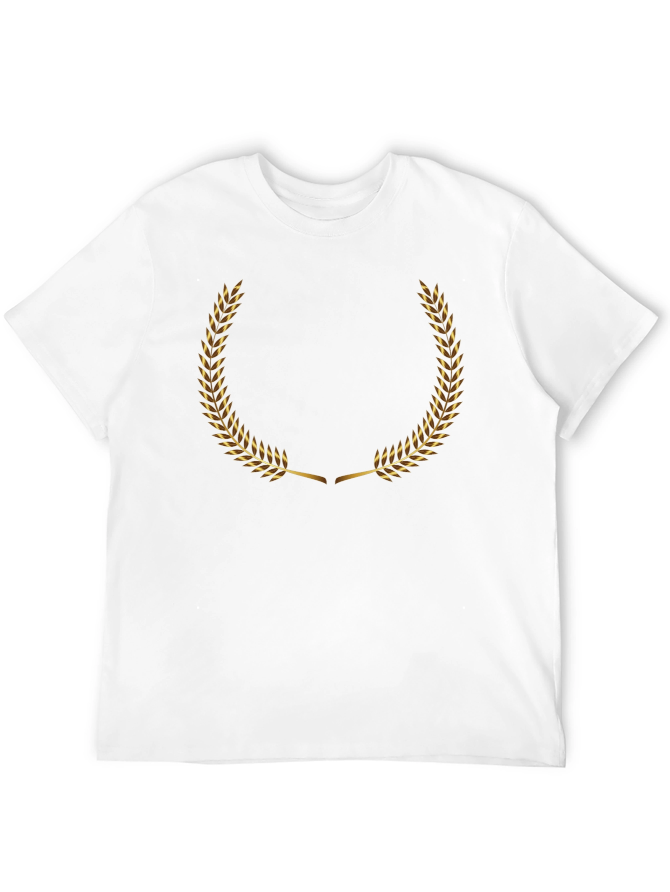 Golden Laurel Wreath Black T-Shirt