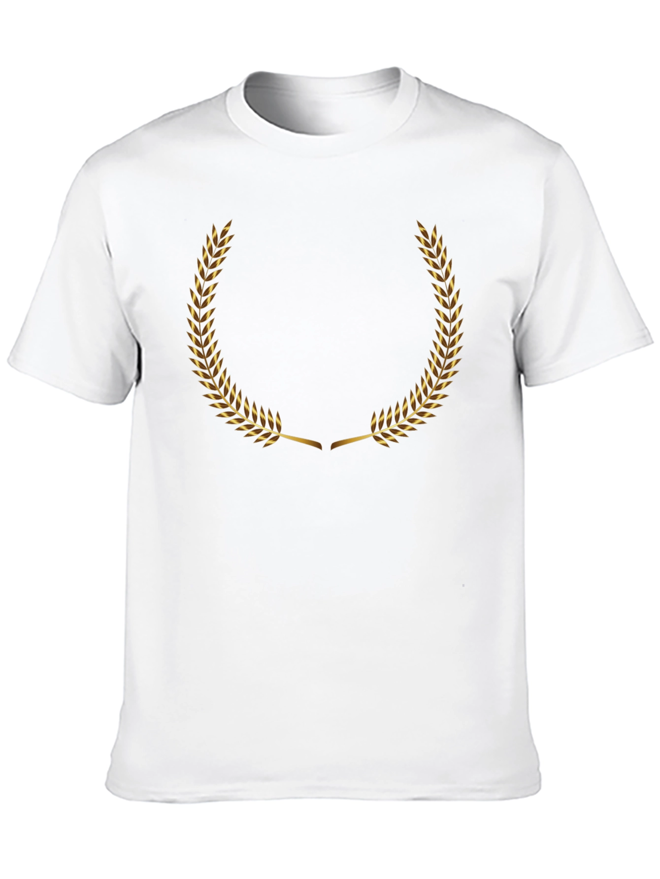 Golden Laurel Wreath Black T-Shirt
