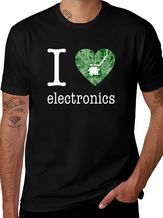 I Heart Electronics T-Shirt - Circuit Board Design