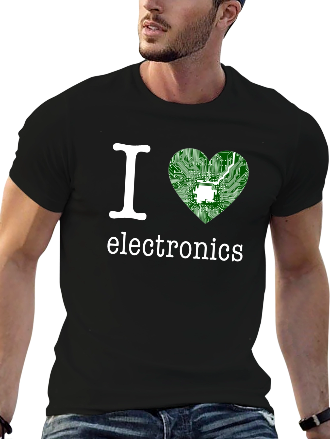 I Heart Electronics T-Shirt - Circuit Board Design
