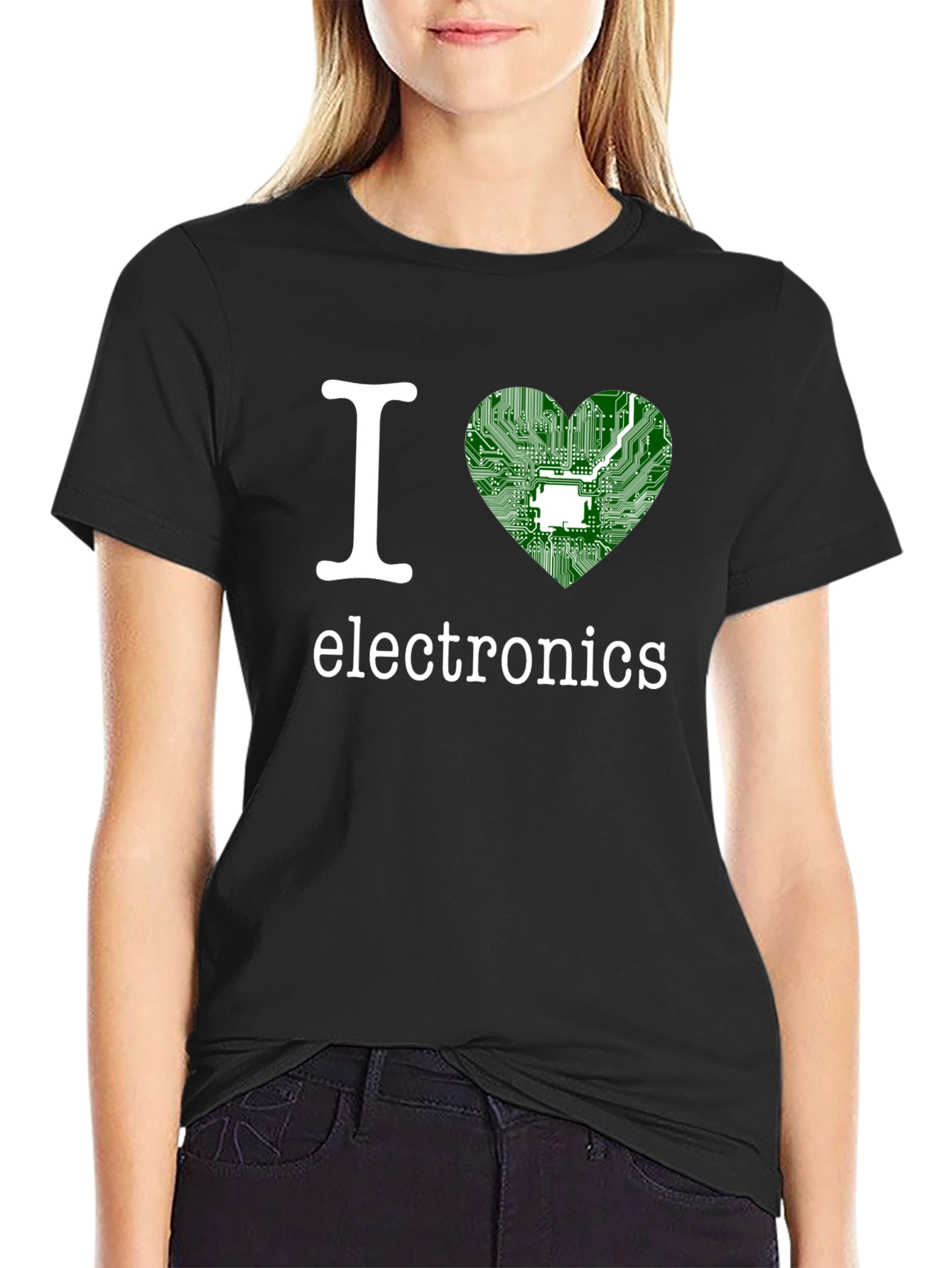 I Heart Electronics T-Shirt - Circuit Board Design