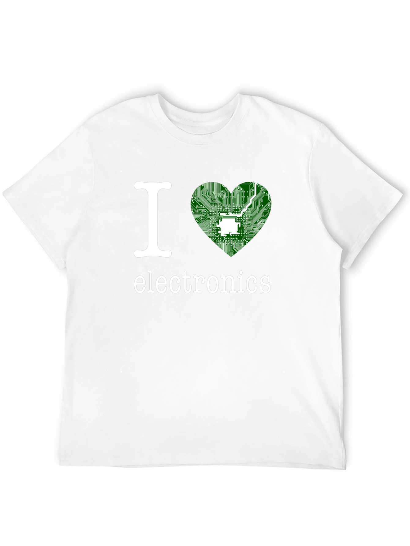 I Heart Electronics T-Shirt - Circuit Board Design