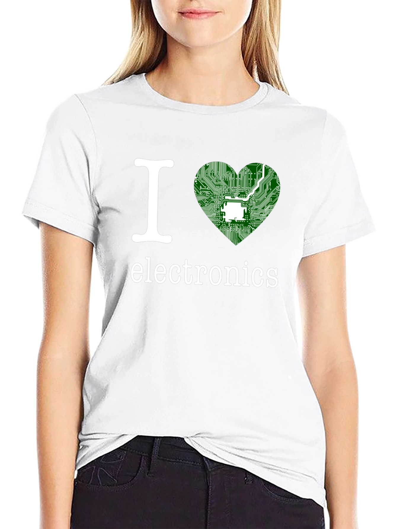 I Heart Electronics T-Shirt - Circuit Board Design