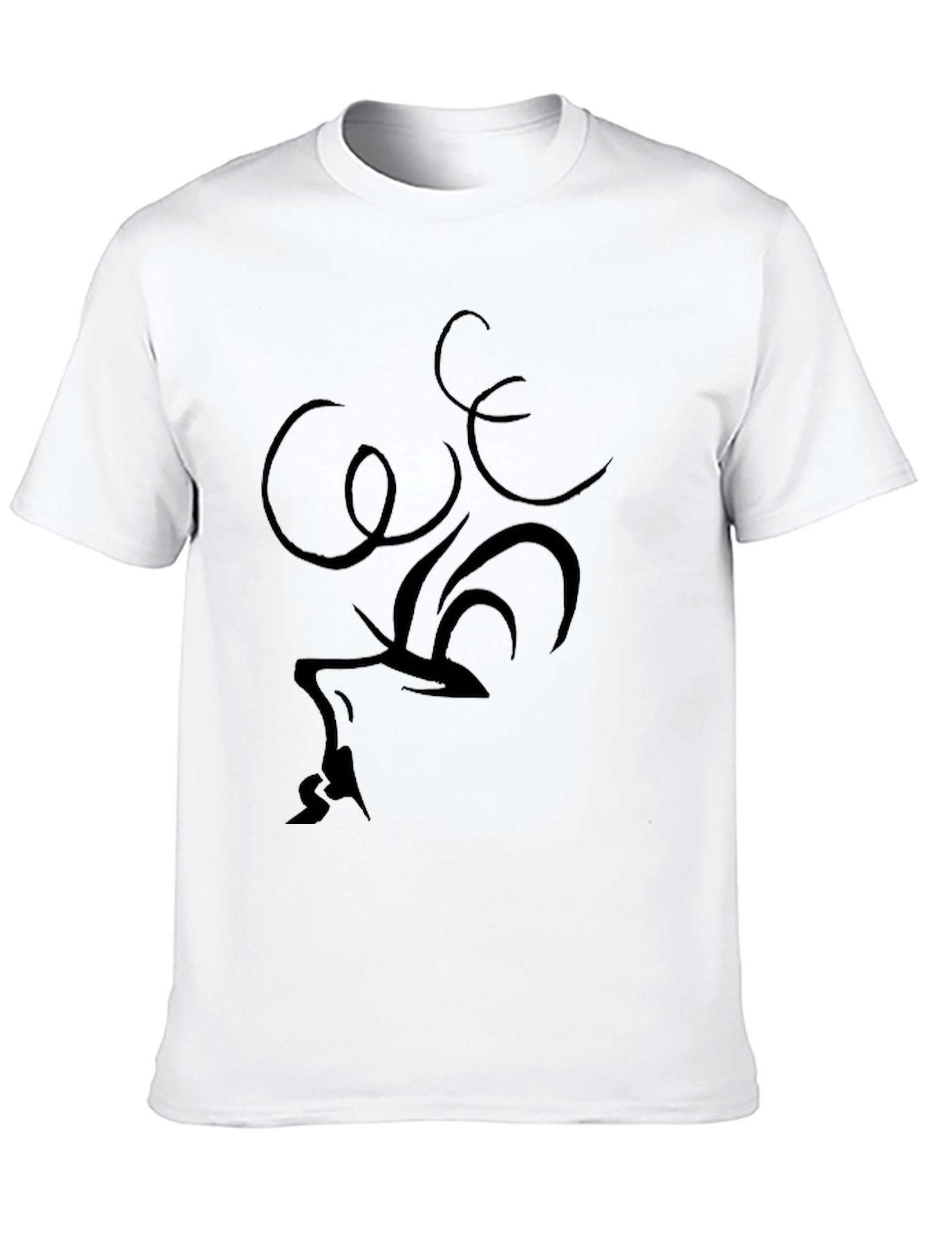 Abstract Graphic Black T-Shirt