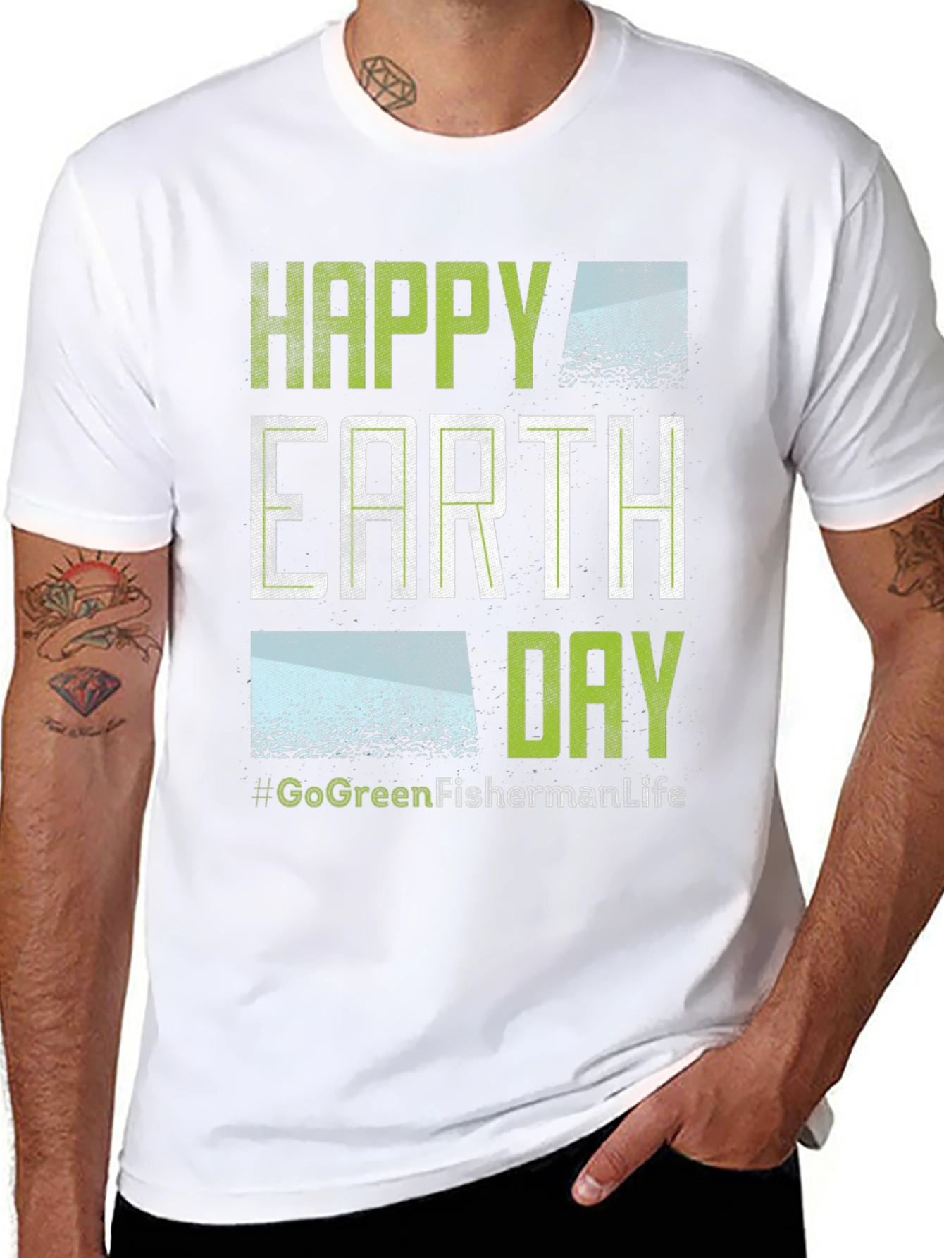 Happy Earth Day T-Shirt - Go Green Fisherman Life