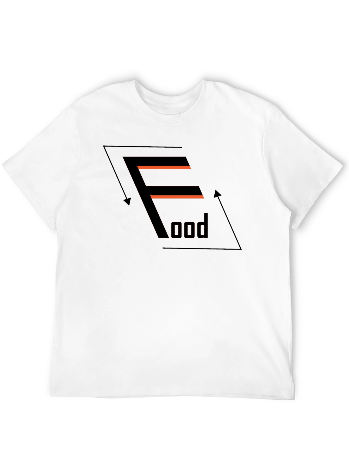 Graphic Print Black T-Shirt - Food Design