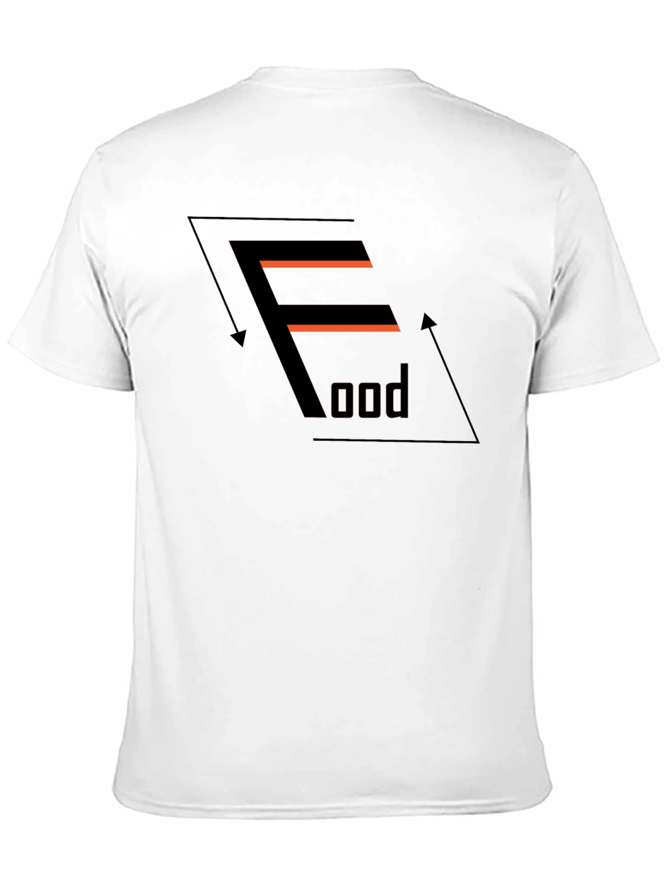 Graphic Print Black T-Shirt - Food Design