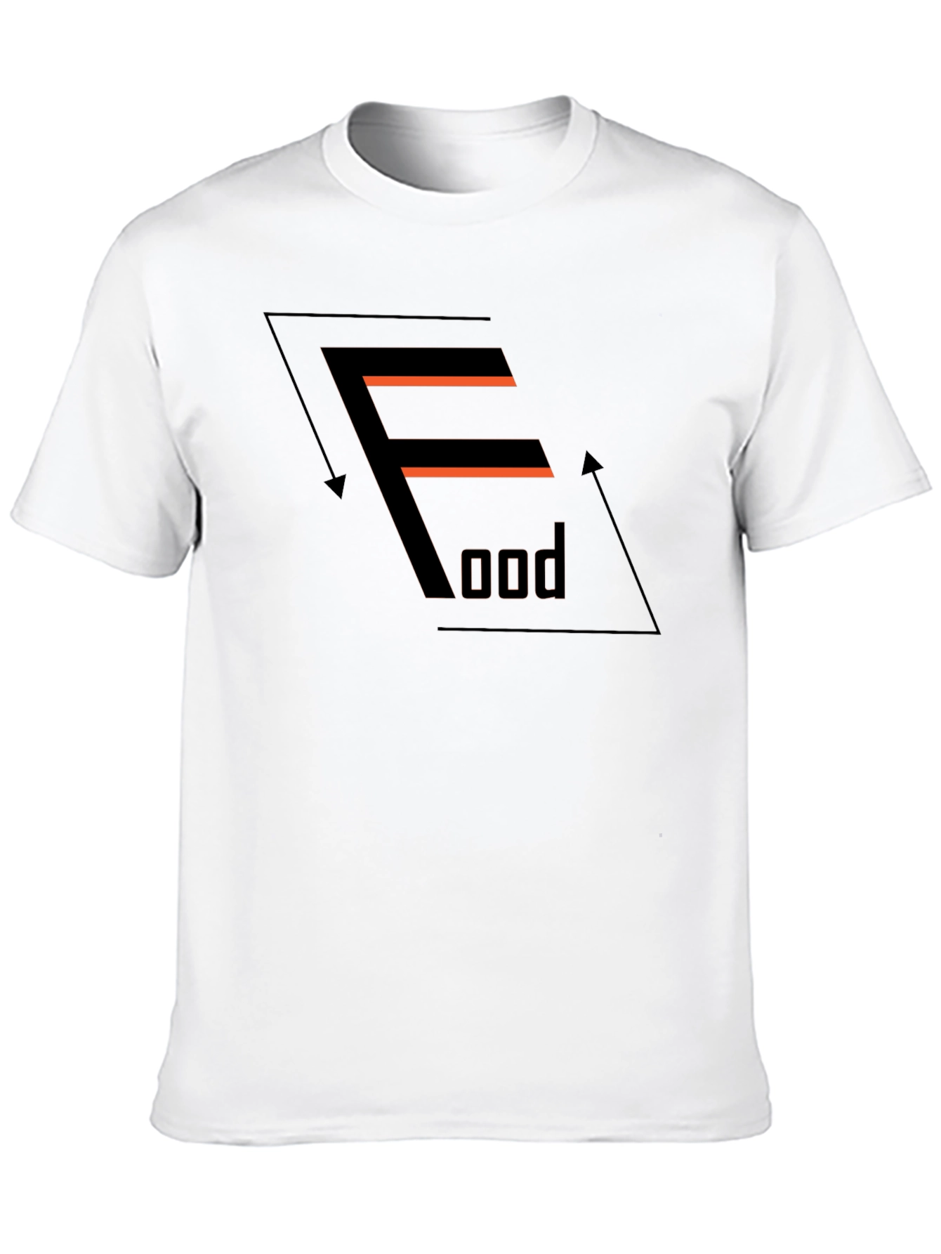 Graphic Print Black T-Shirt - Food Design