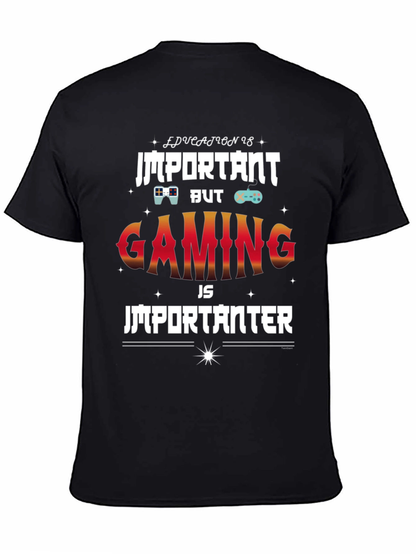Gaming is Importanter Black T-Shirt