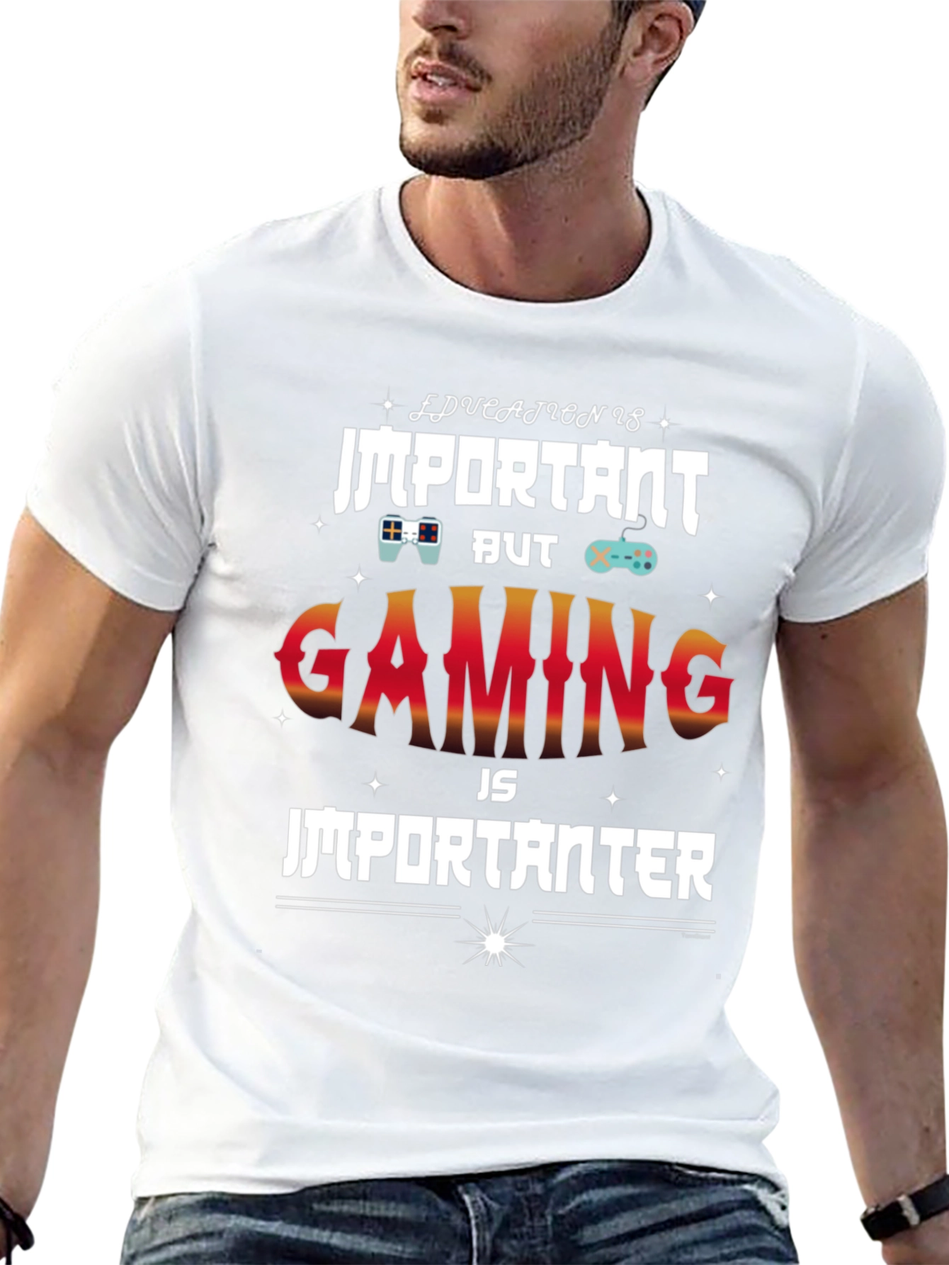 Gaming is Importanter Black T-Shirt
