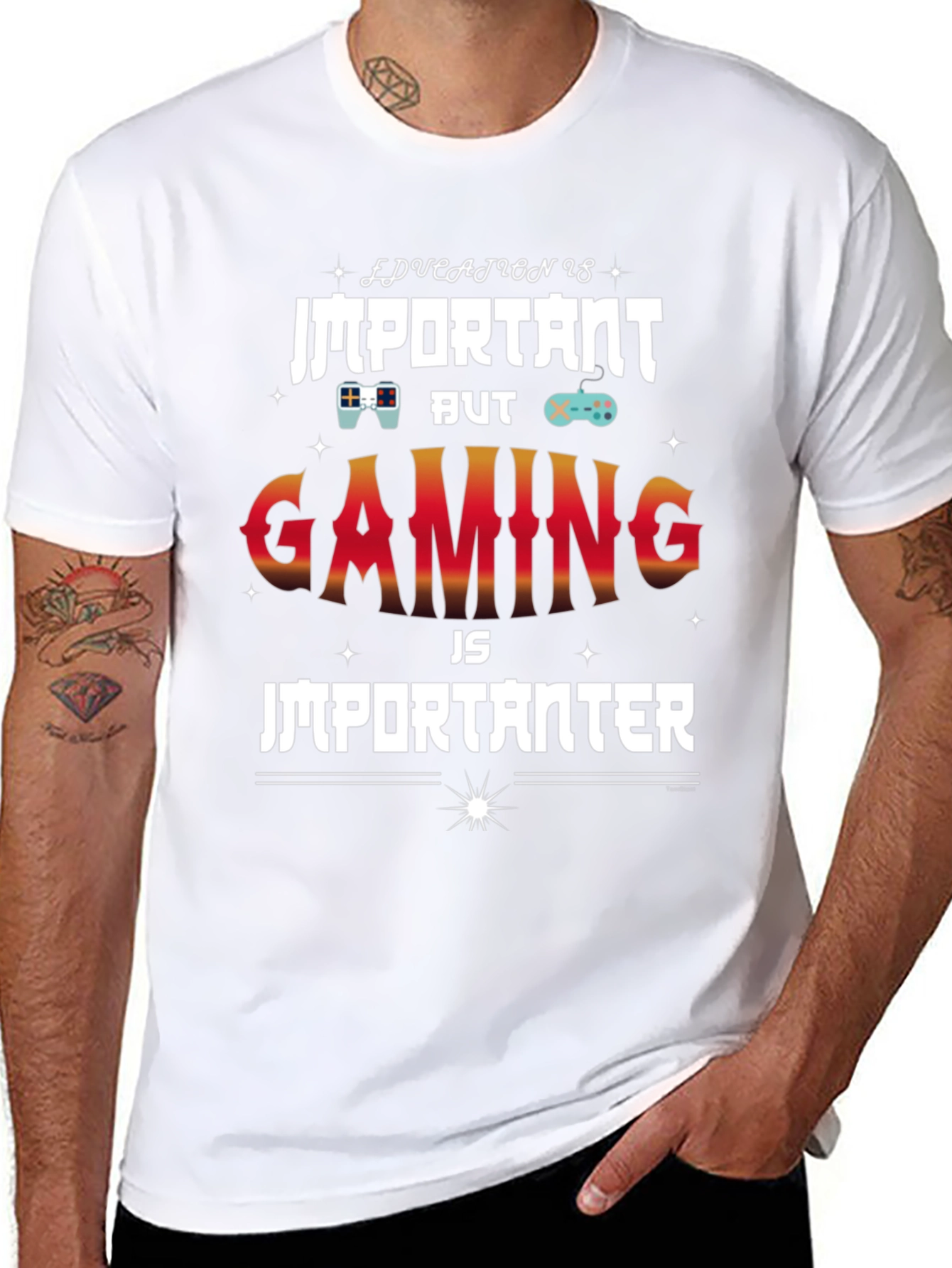 Gaming is Importanter Black T-Shirt