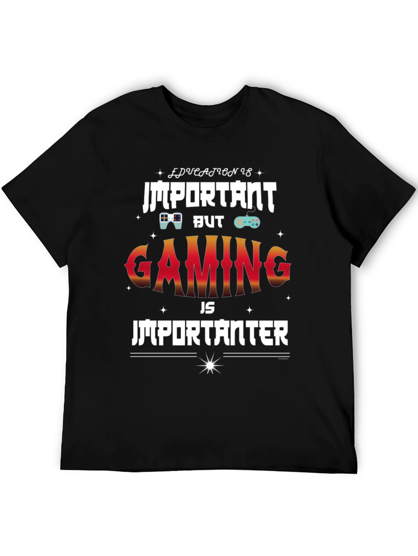 Gaming is Importanter Black T-Shirt