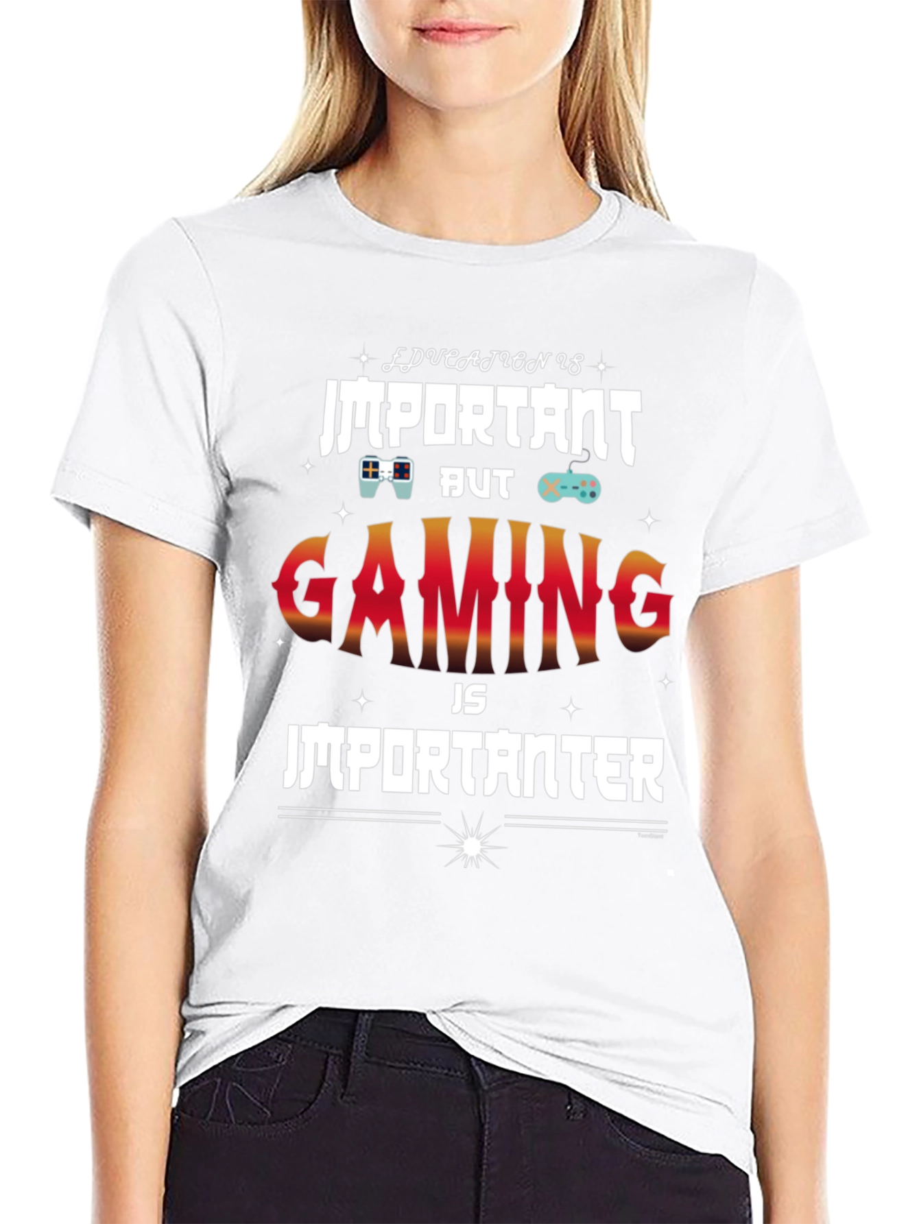 Gaming is Importanter Black T-Shirt