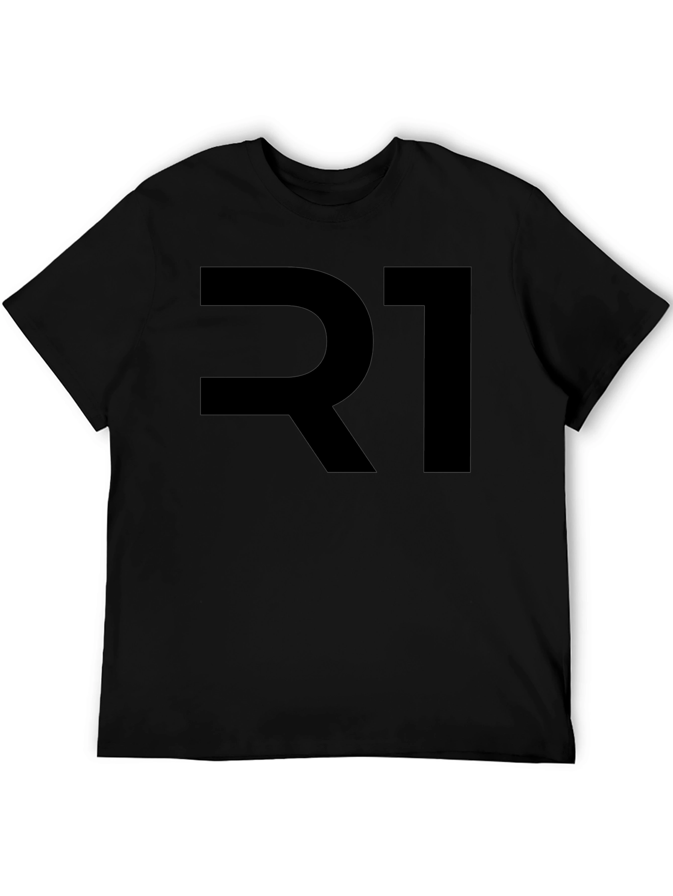 Bold R1 Graphic Tee - Stylish Mens Black T-Shirt