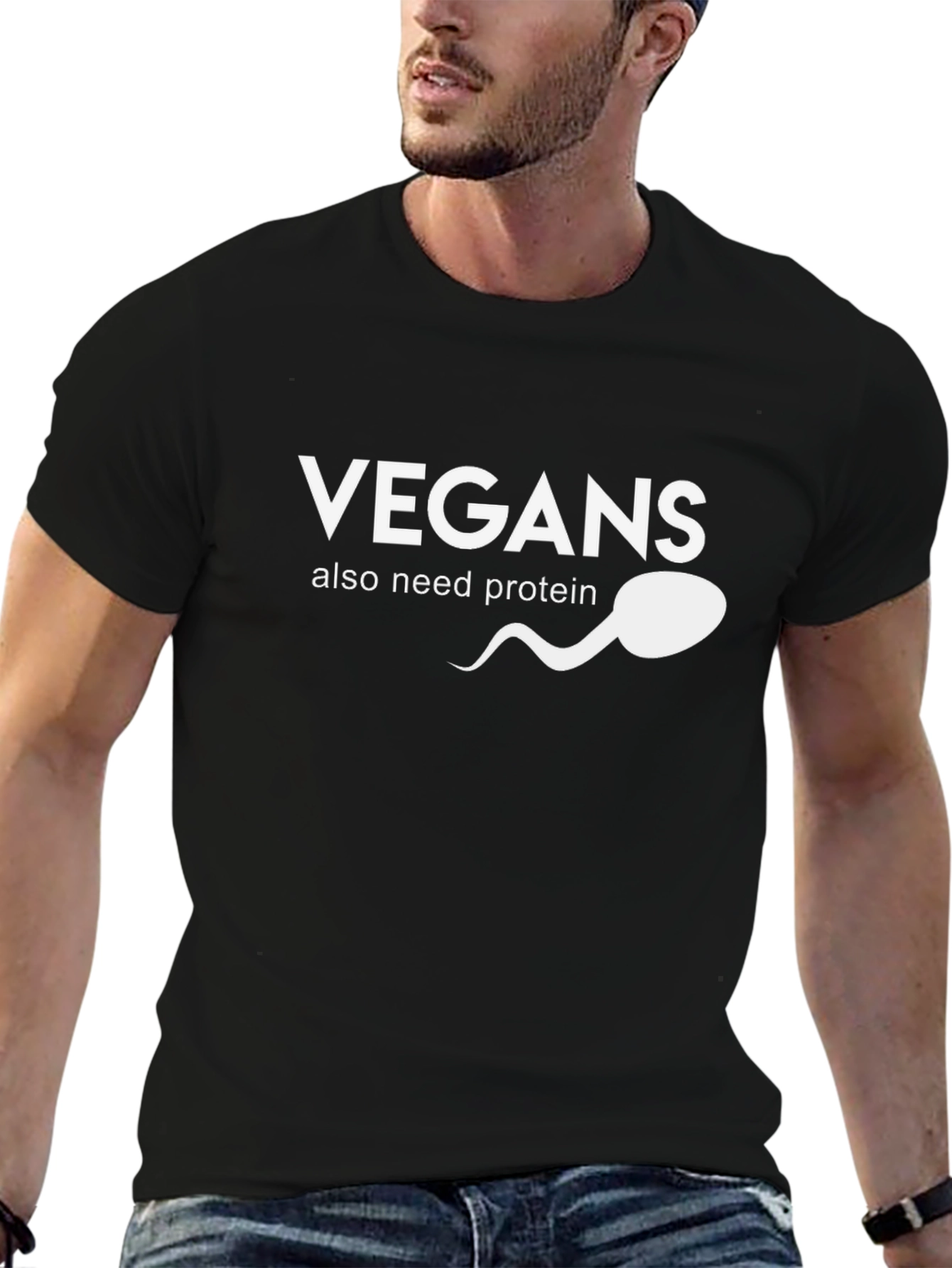 Vegans Need Protein T-Shirt: Funny Vegan Gift Idea