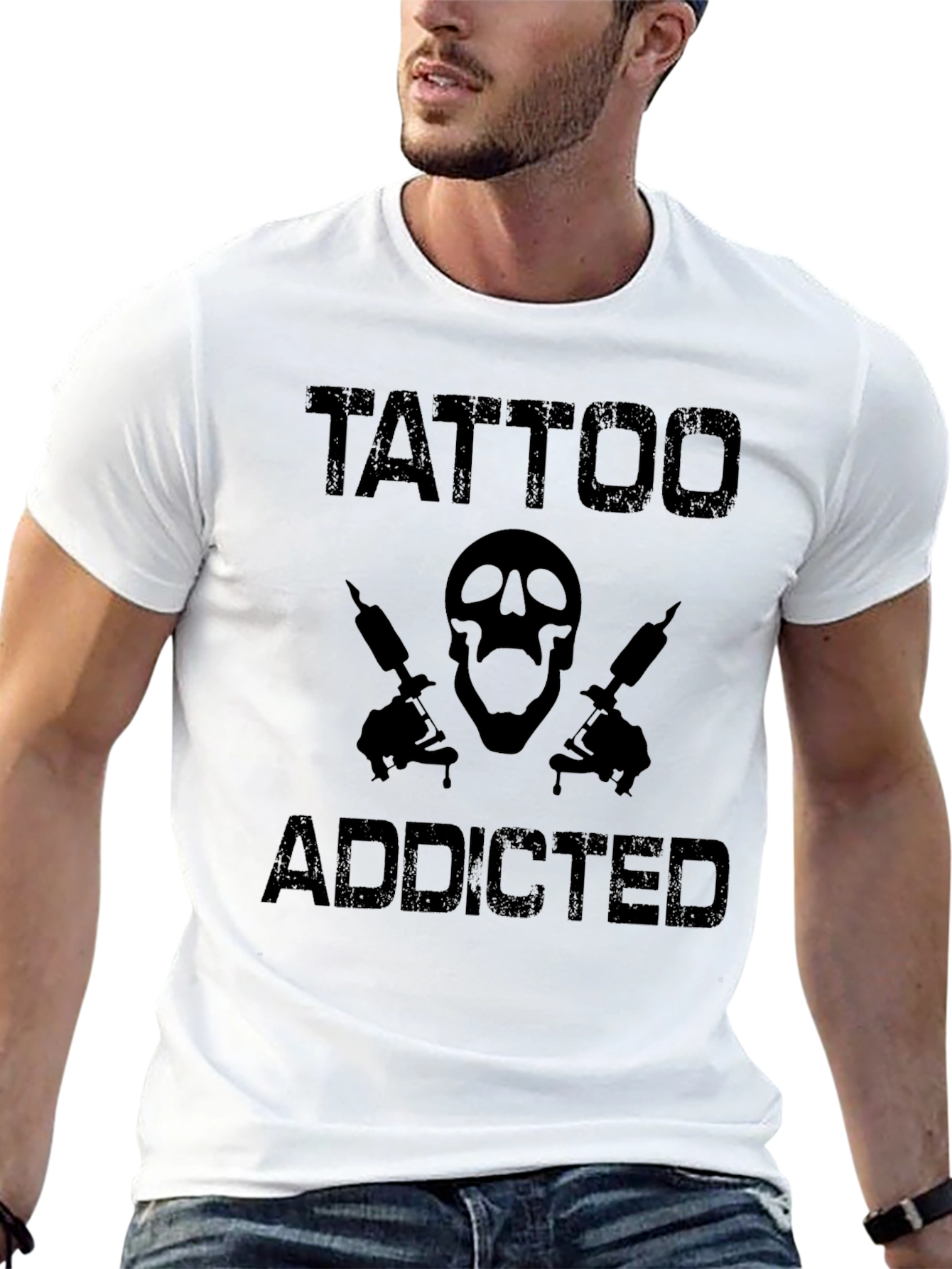 Tattoo Addicted Black Graphic Tee