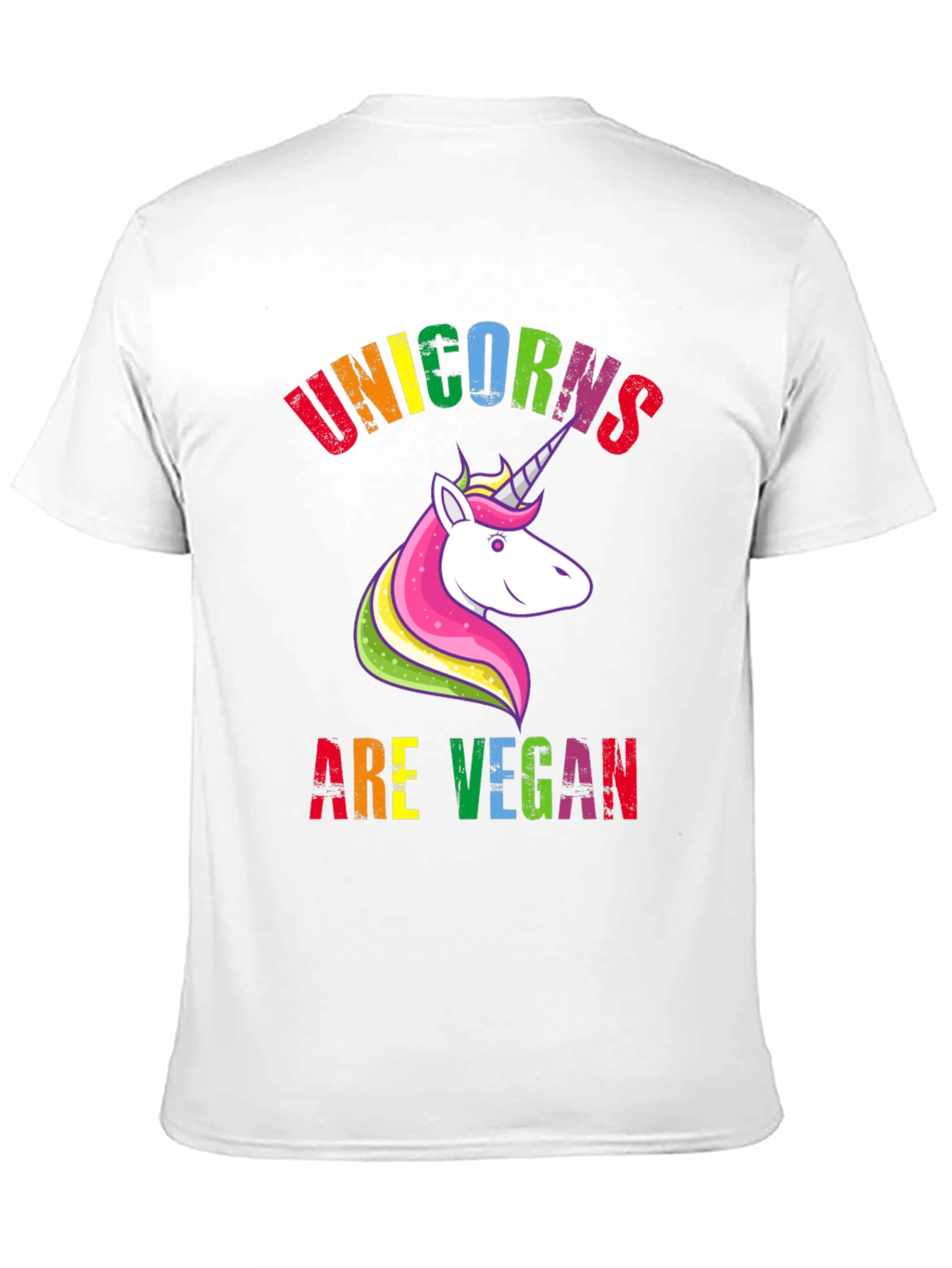 Unicorns Are Vegan Black Graphic Tee