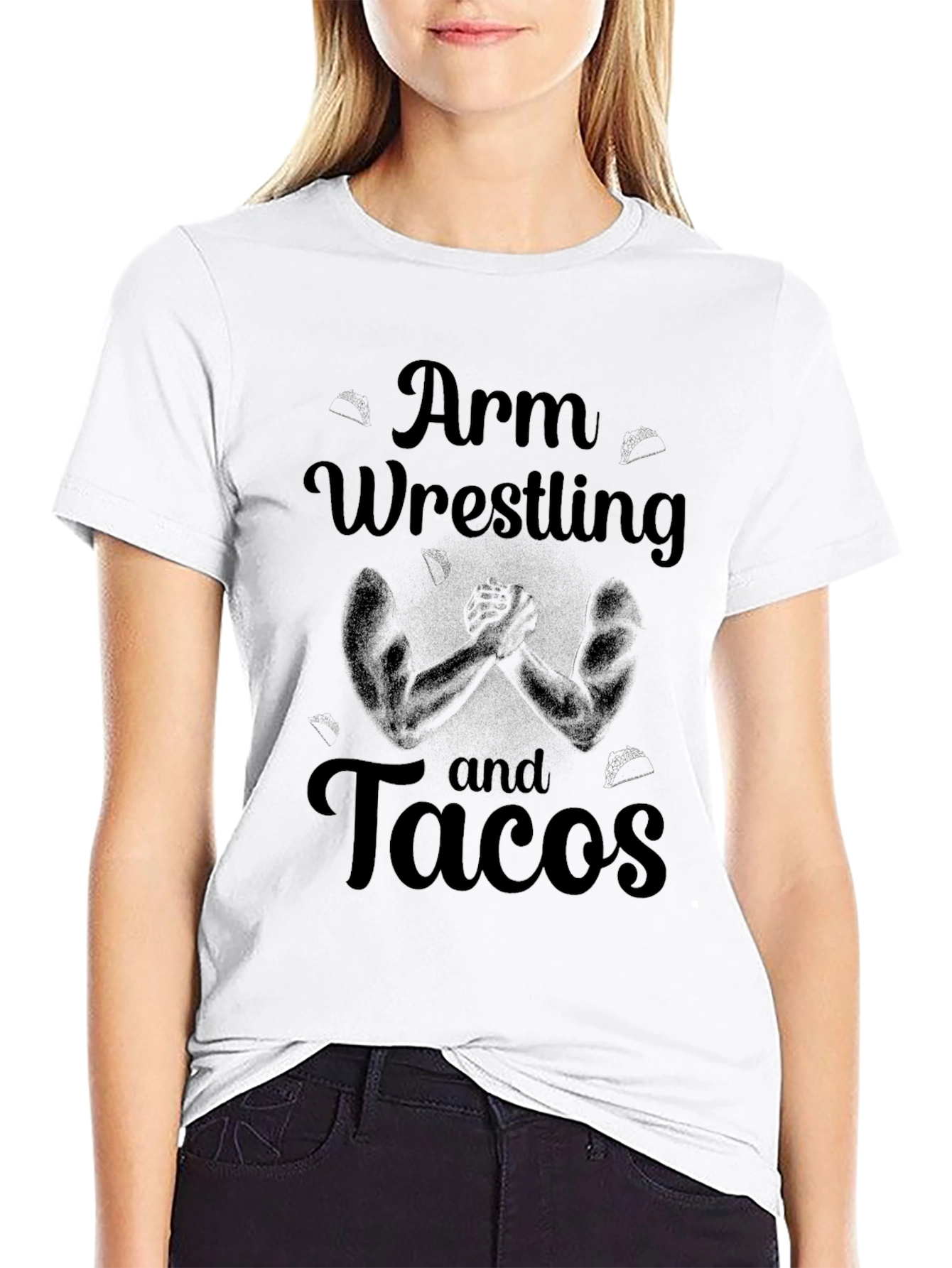 Arm Wrestling and Tacos Graphic Tee