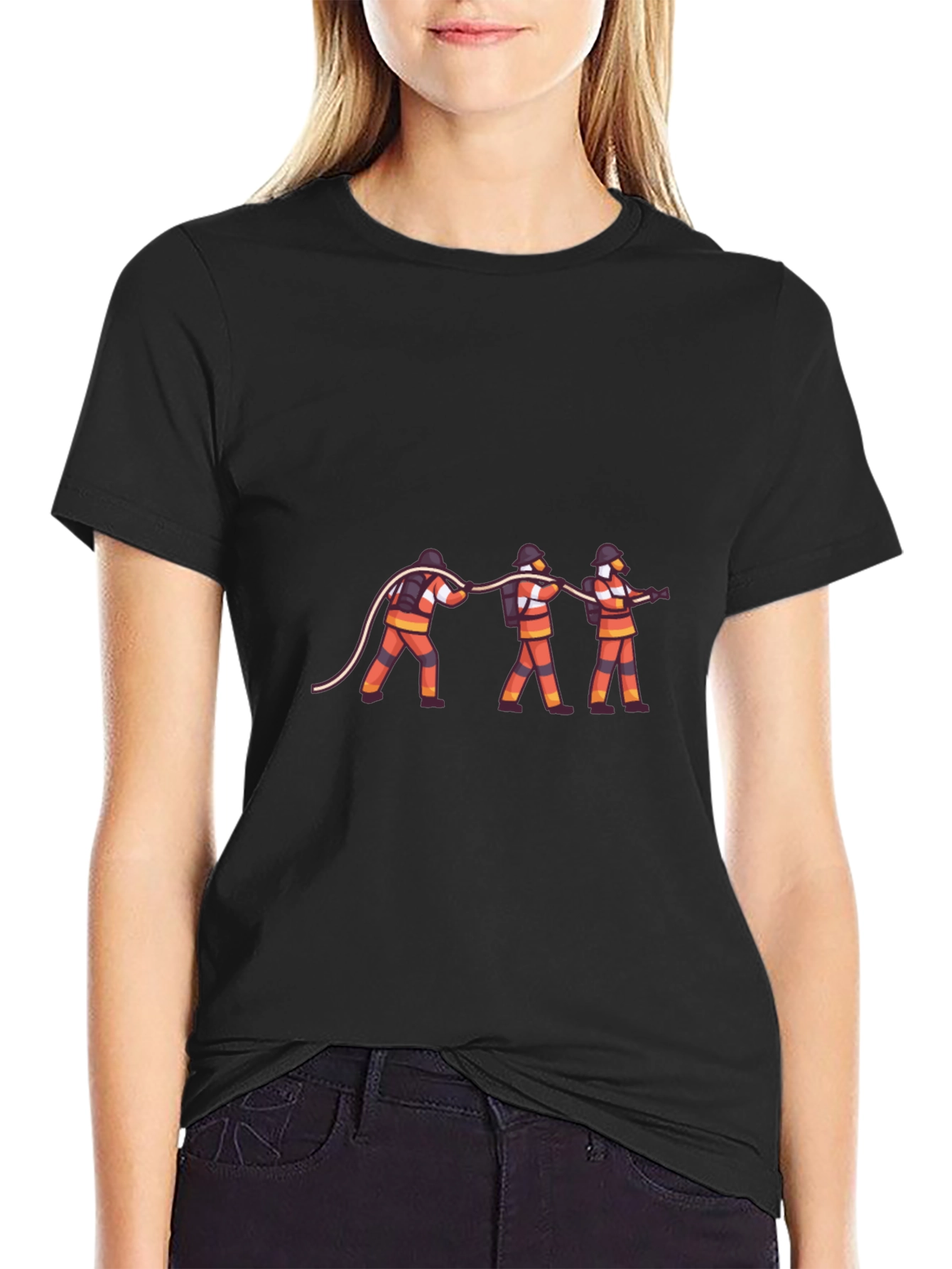Firefighter Crew Black T-Shirt