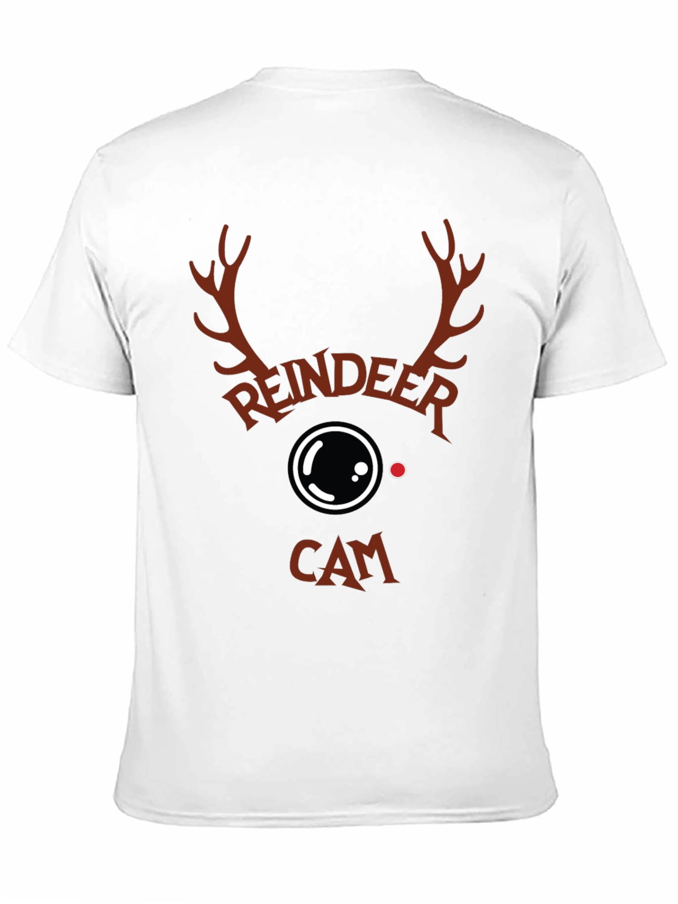 Reindeer Cam Graphic T-Shirt Christmas Holiday Tee