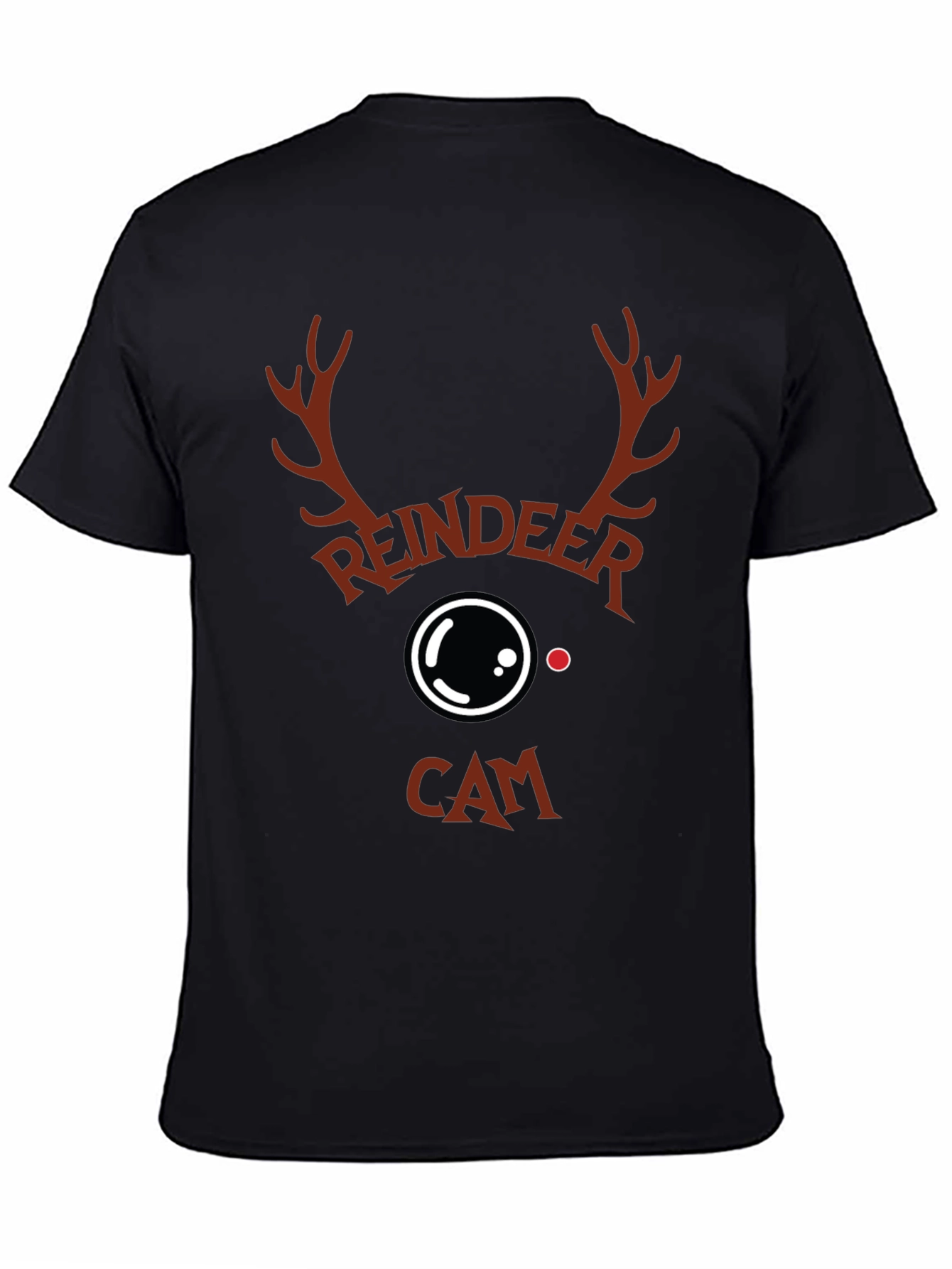 Reindeer Cam Graphic T-Shirt Christmas Holiday Tee