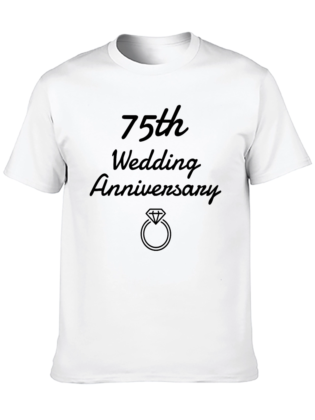 75th Wedding Anniversary Black T-Shirt