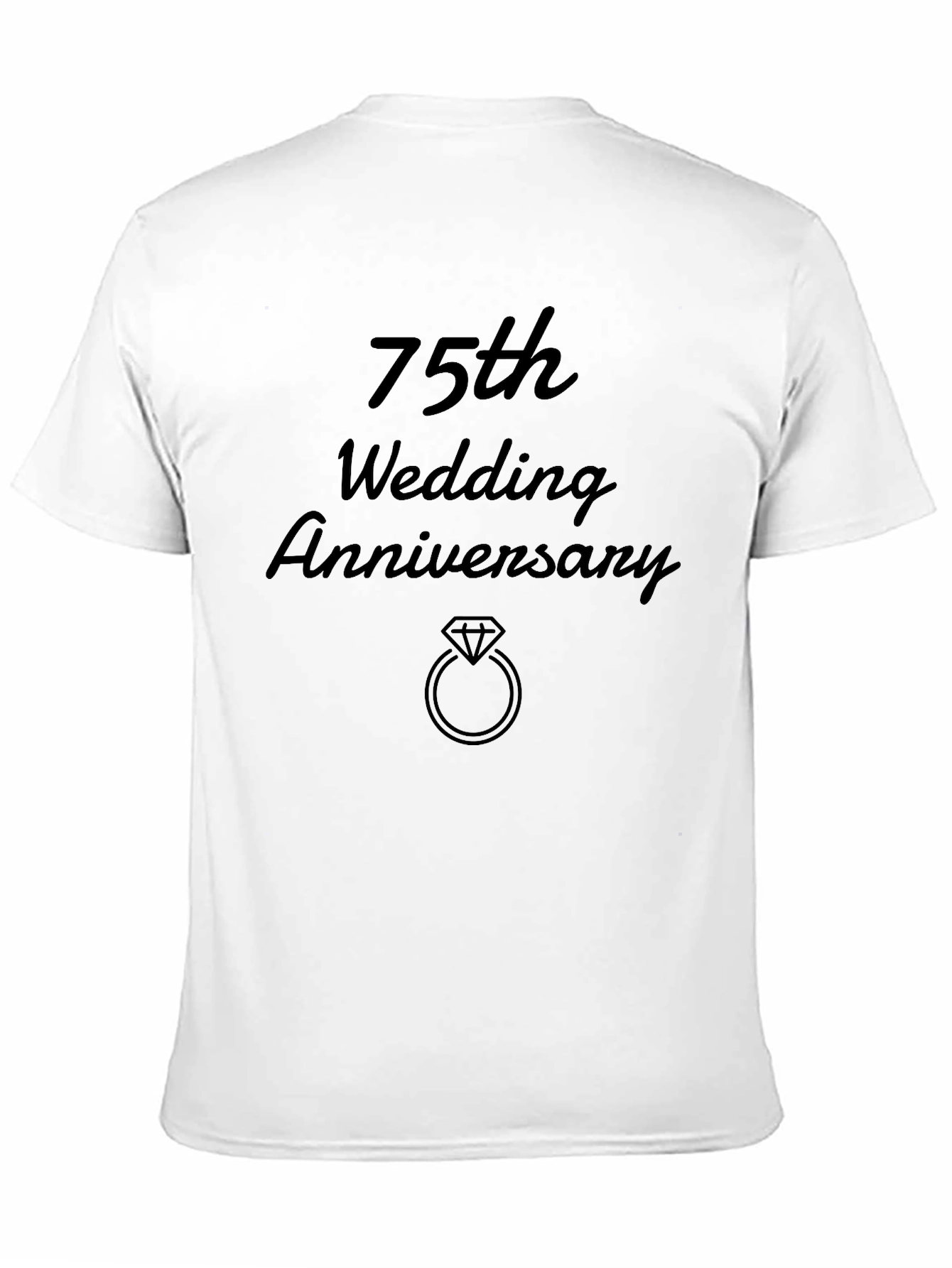 75th Wedding Anniversary Black T-Shirt