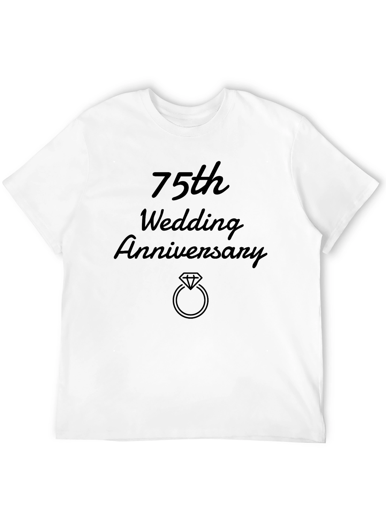 75th Wedding Anniversary Black T-Shirt