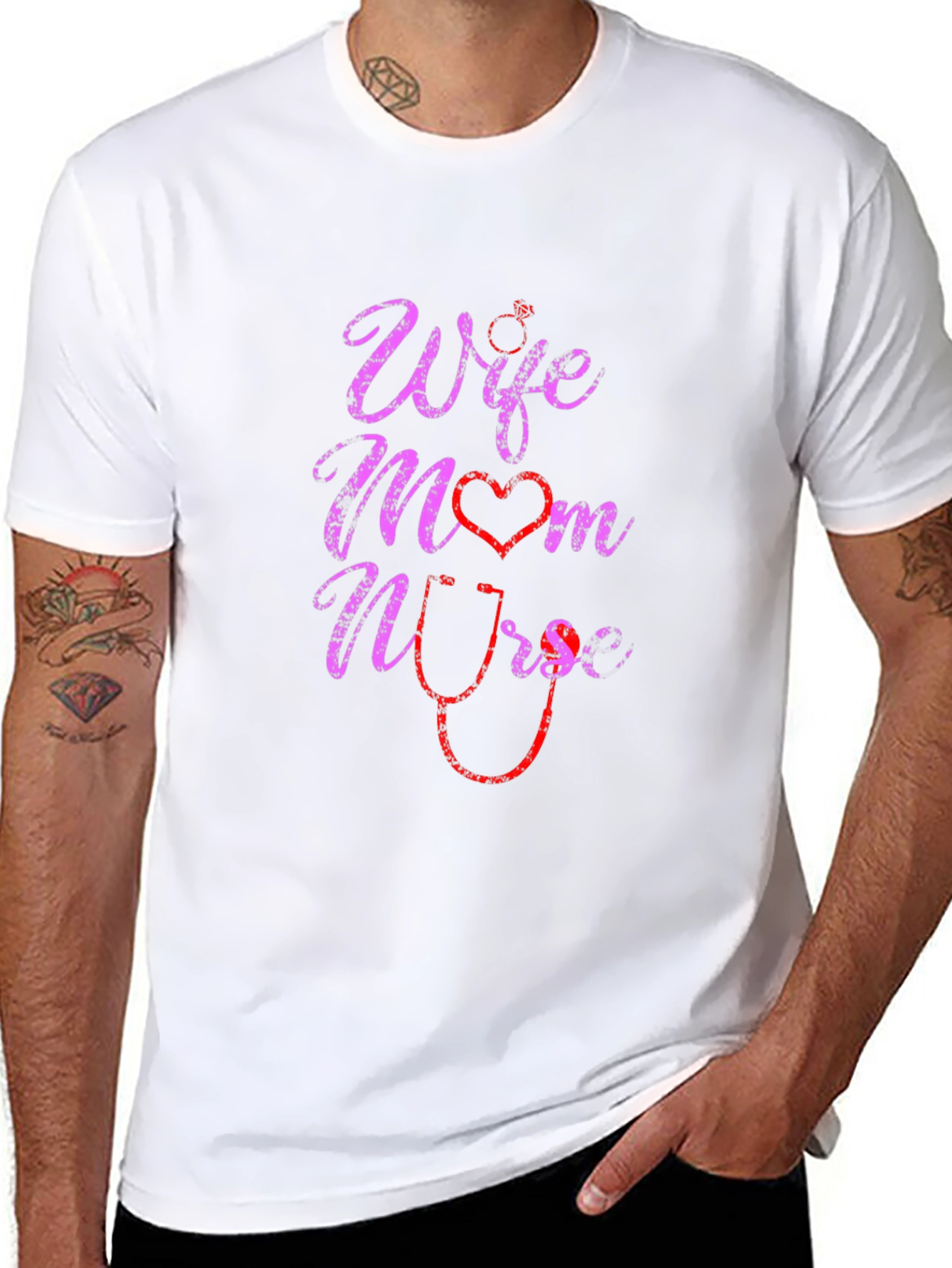 Wife Mom Nurse Graphic T-Shirt