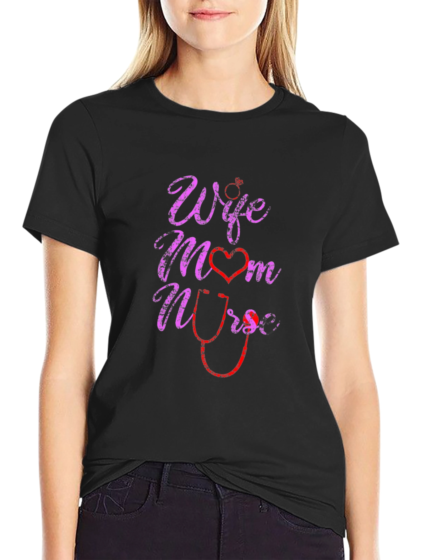 Wife Mom Nurse Graphic T-Shirt